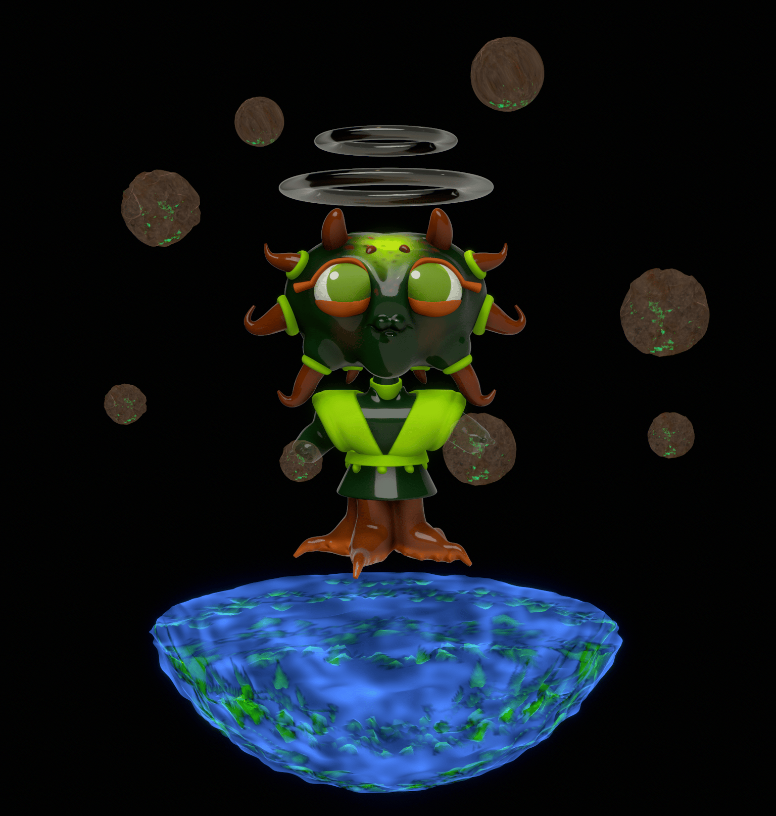 Floating alien - image 1 - student project