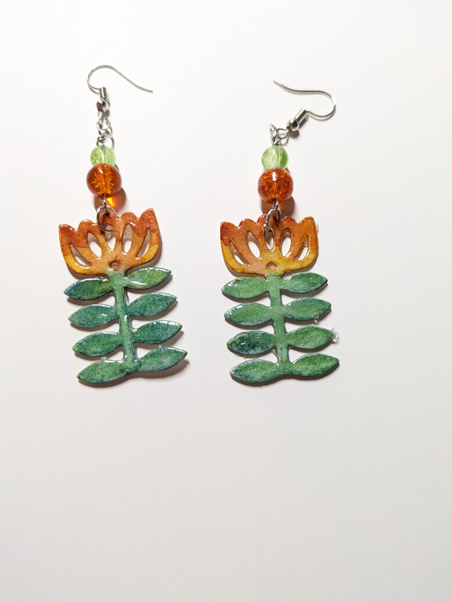 Layered Watercolour Earrings - image 2 - student project
