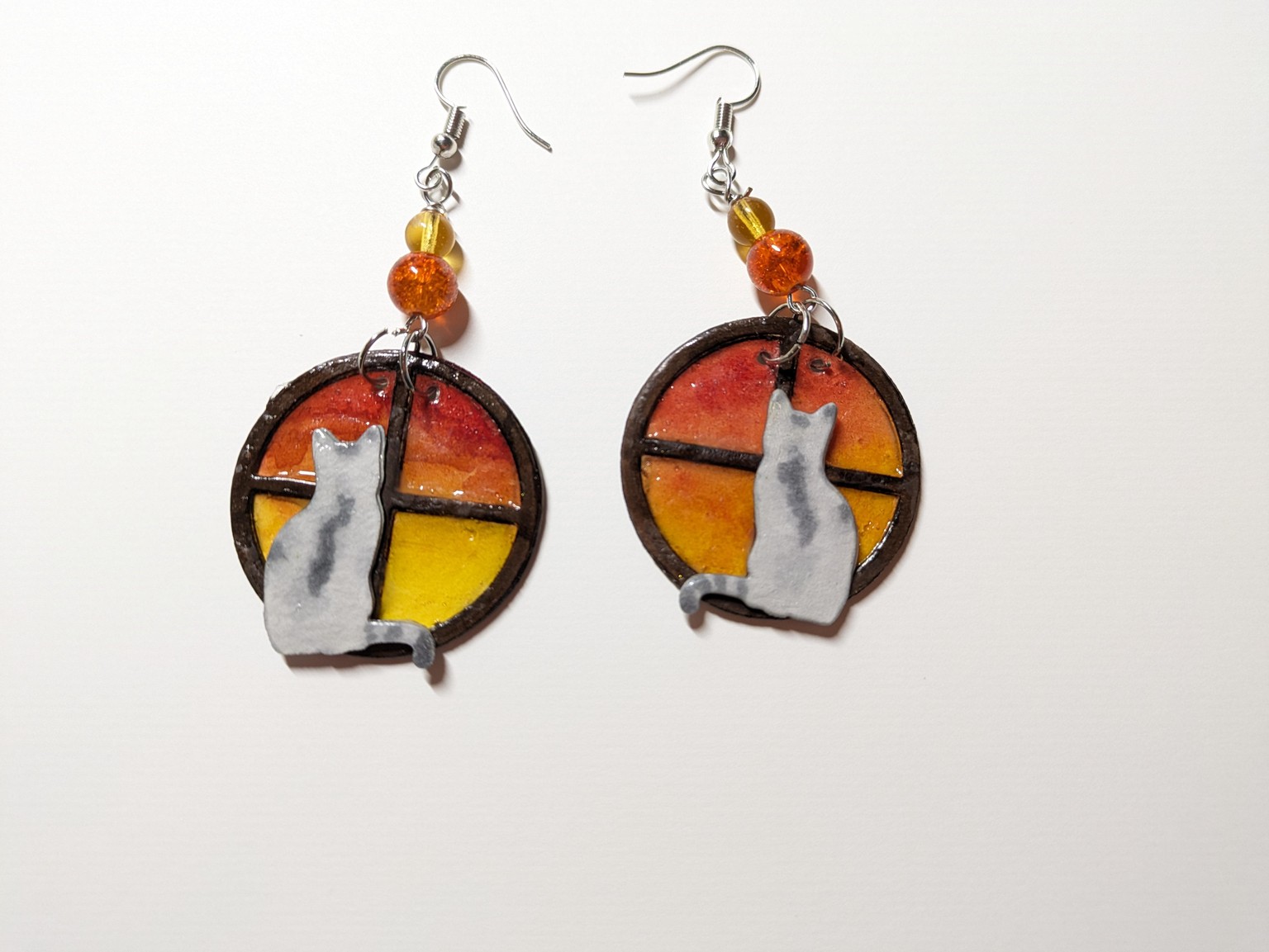 Layered Watercolour Earrings - image 1 - student project