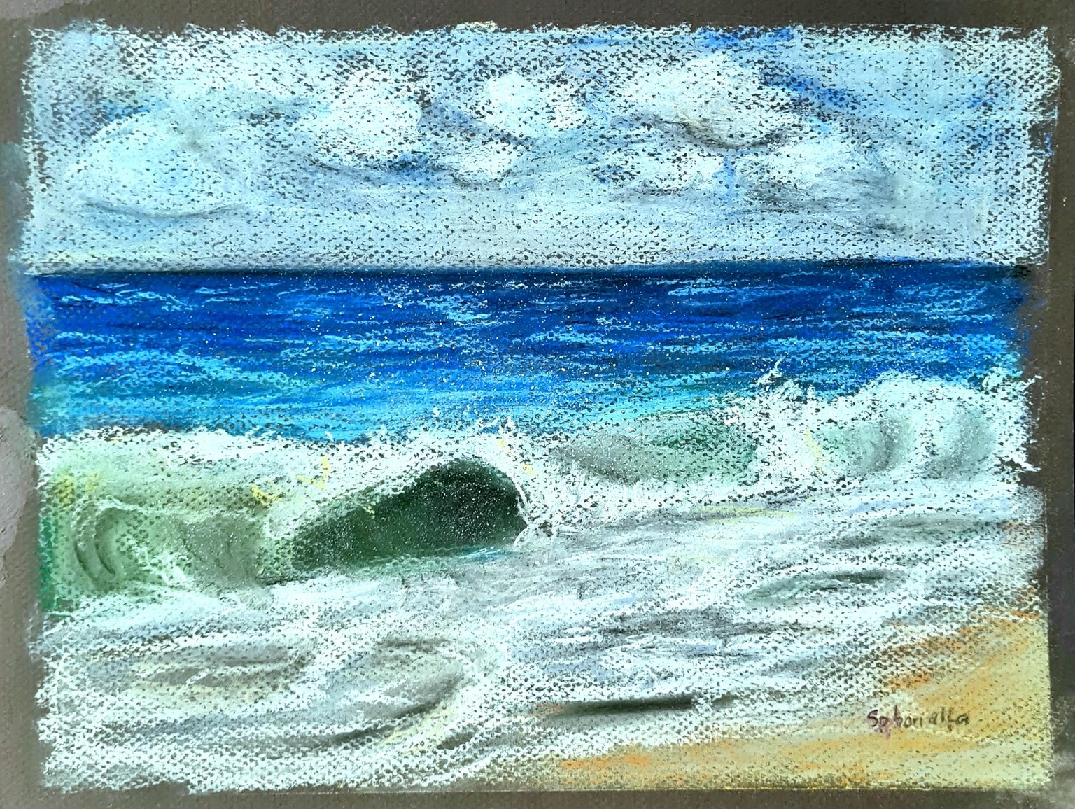 Pastel Sea Waves (from one of the reference) - image 1 - student project