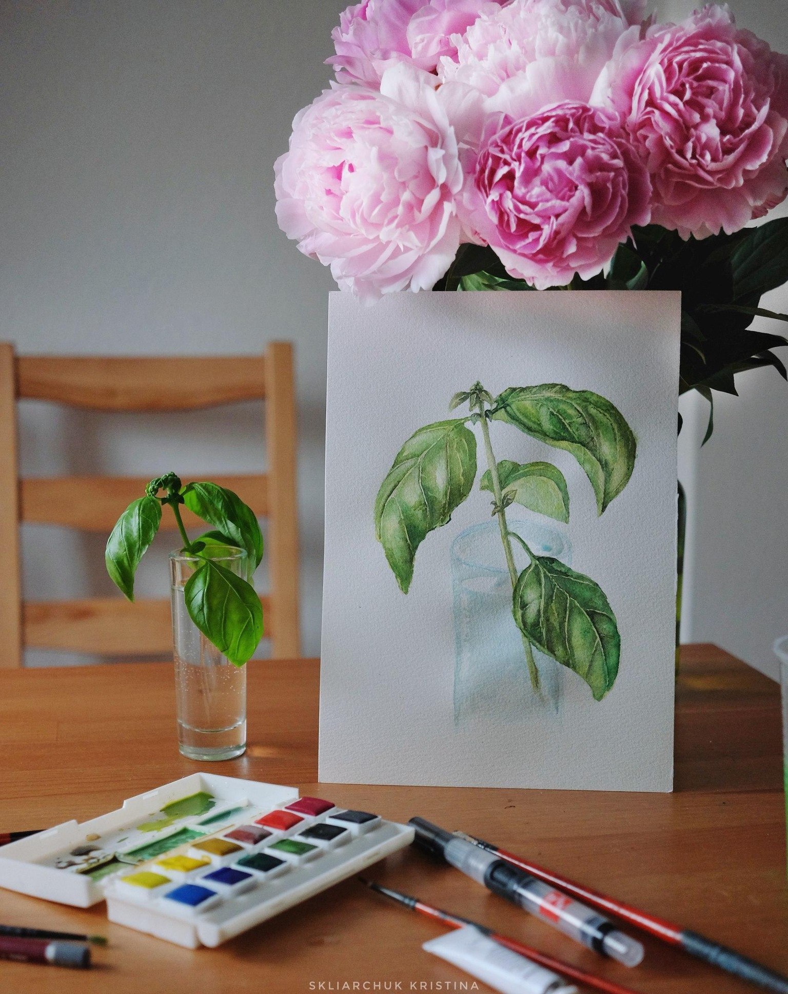Watercolor basilic - image 1 - student project