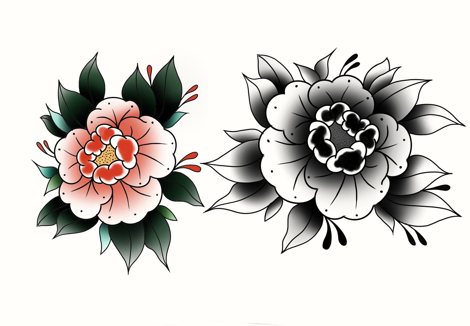 Traditional Peony design - image 1 - student project