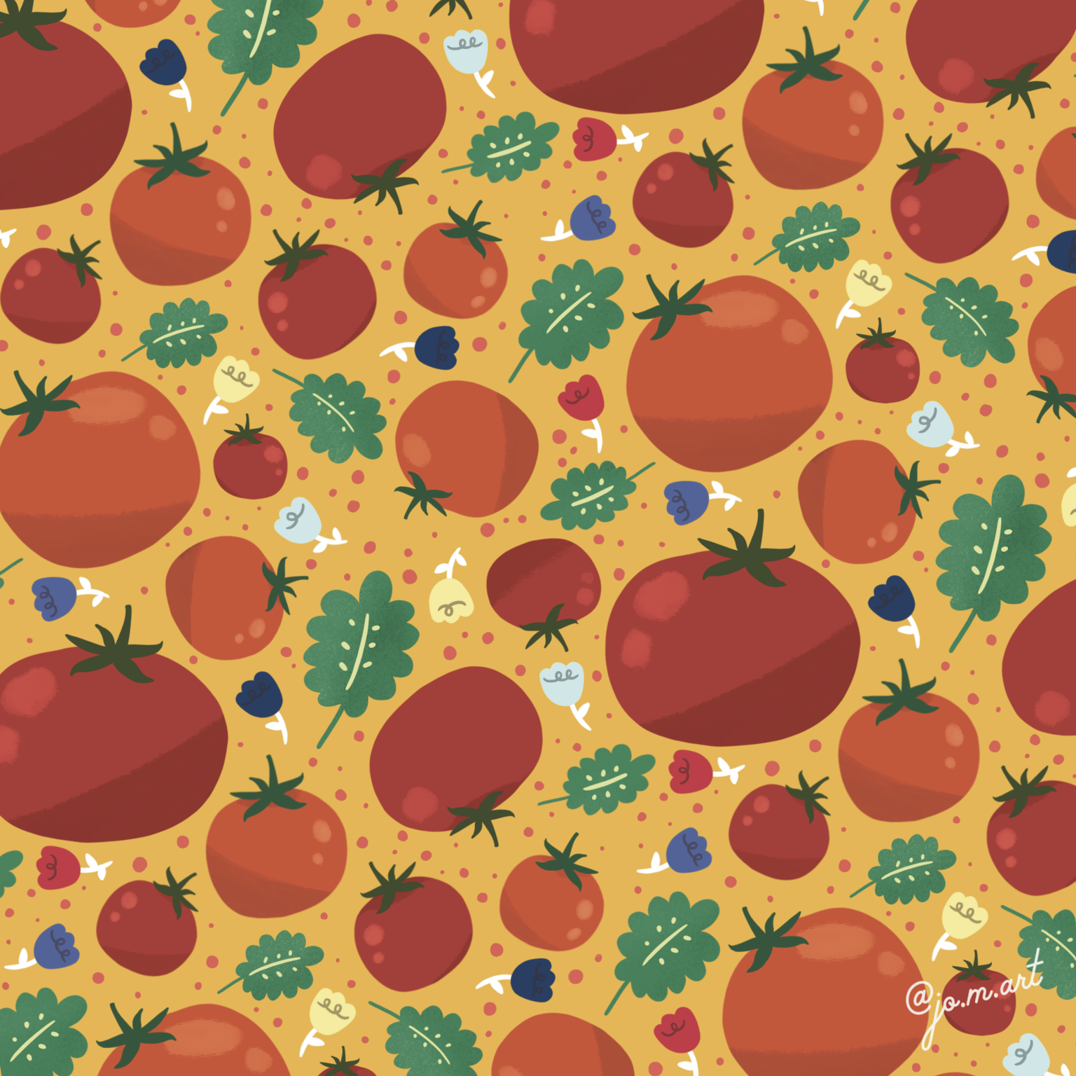 Procreate to AI - Tomatoes Pattern - image 1 - student project
