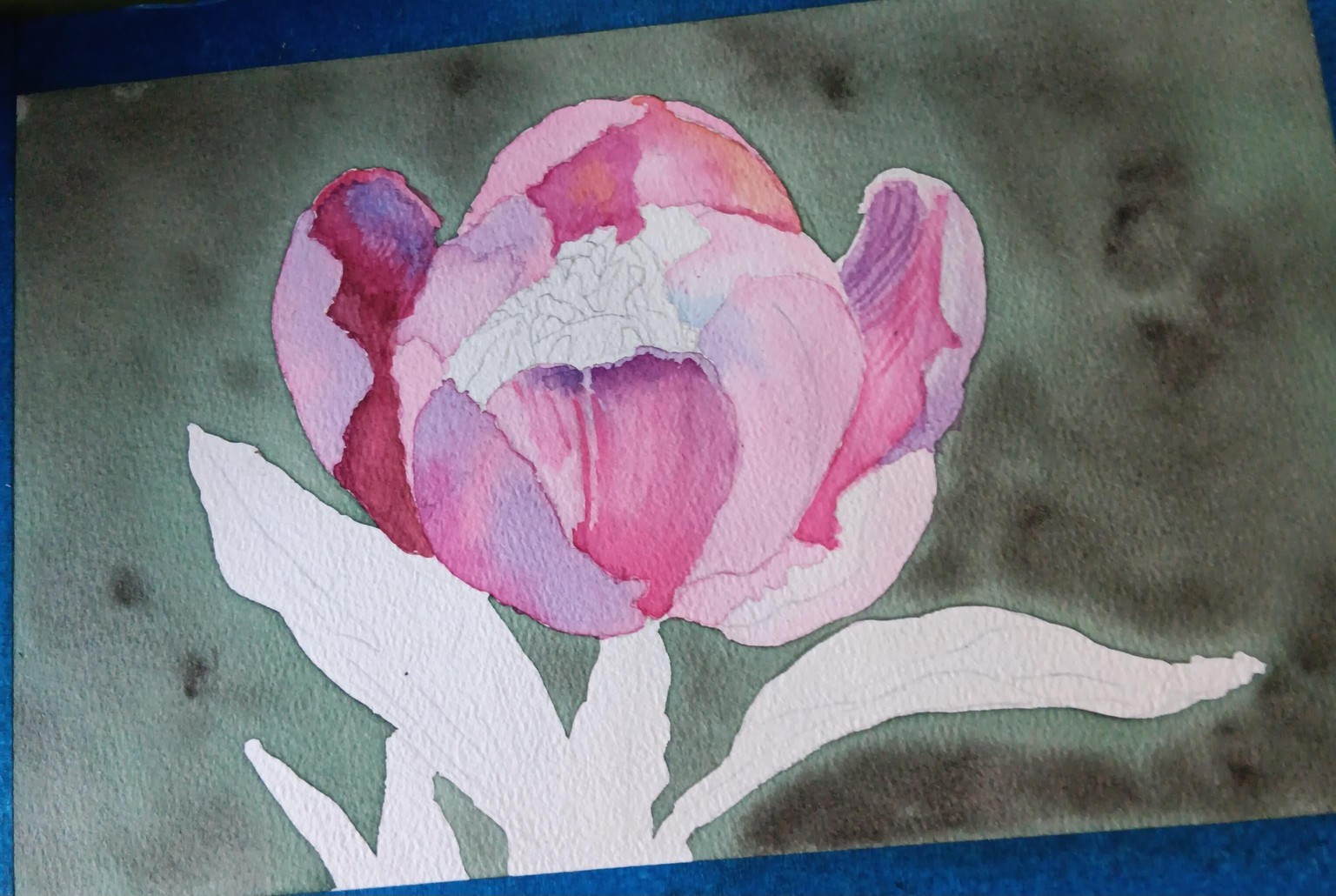 Peony  in Water Colour - image 2 - student project