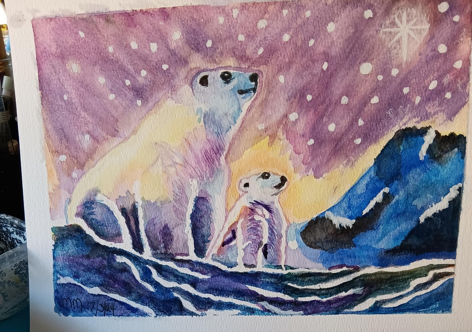 Mummy and Baby Polar Bears - image 2 - student project
