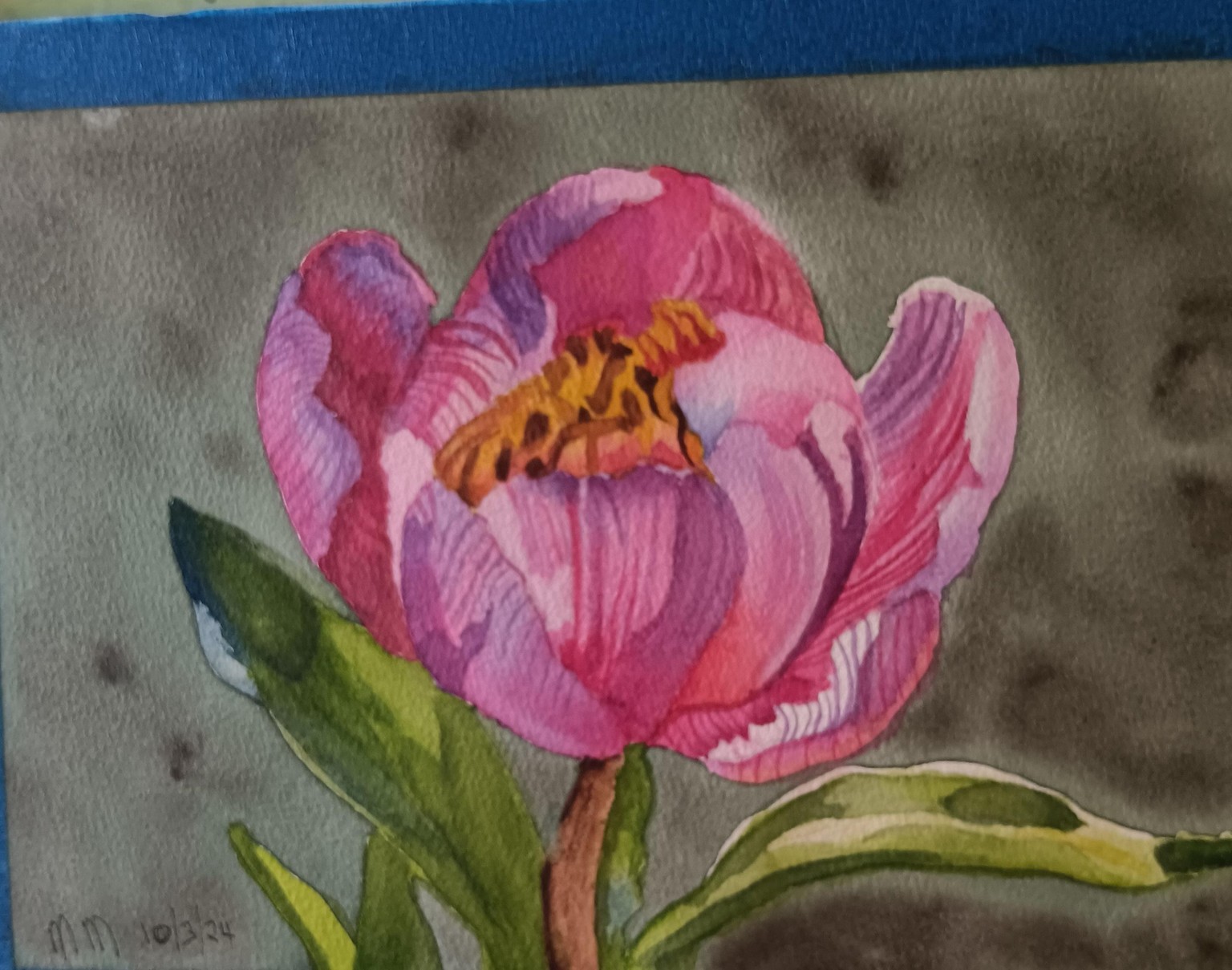 Peony  in Water Colour - image 5 - student project