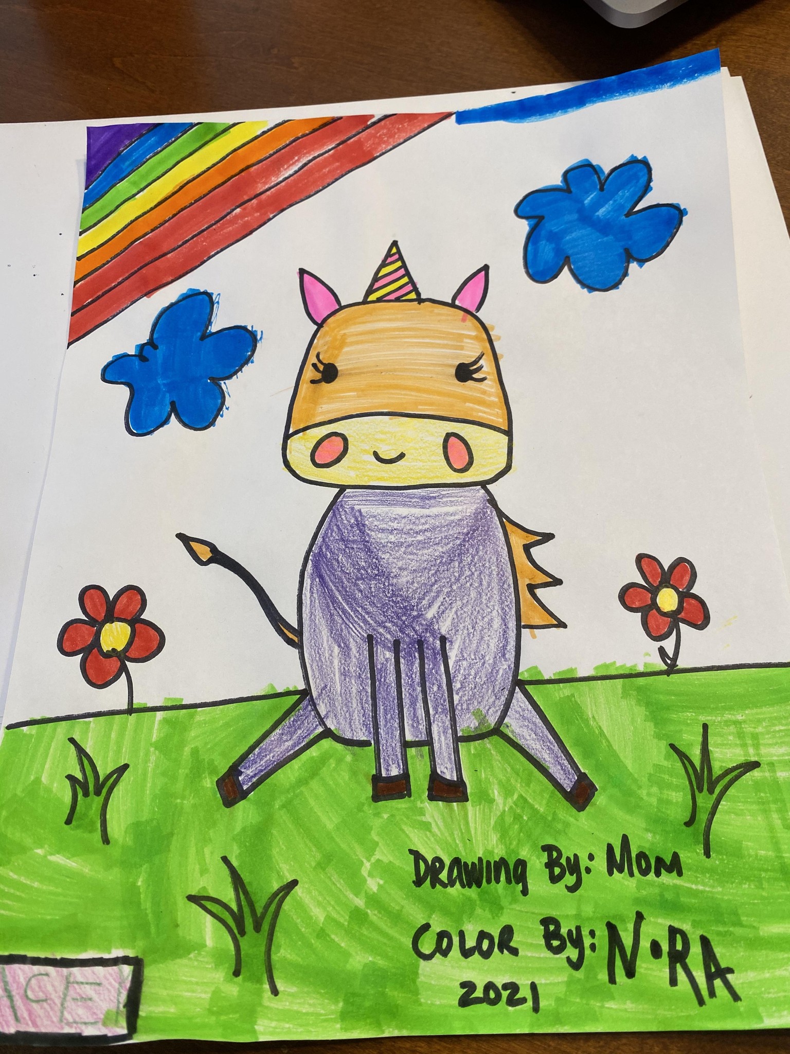 Unicorn by Nora age 5 and Mom age 45 - image 1 - student project