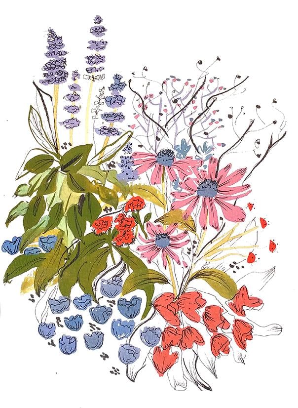 Gouache Florals - image 5 - student project