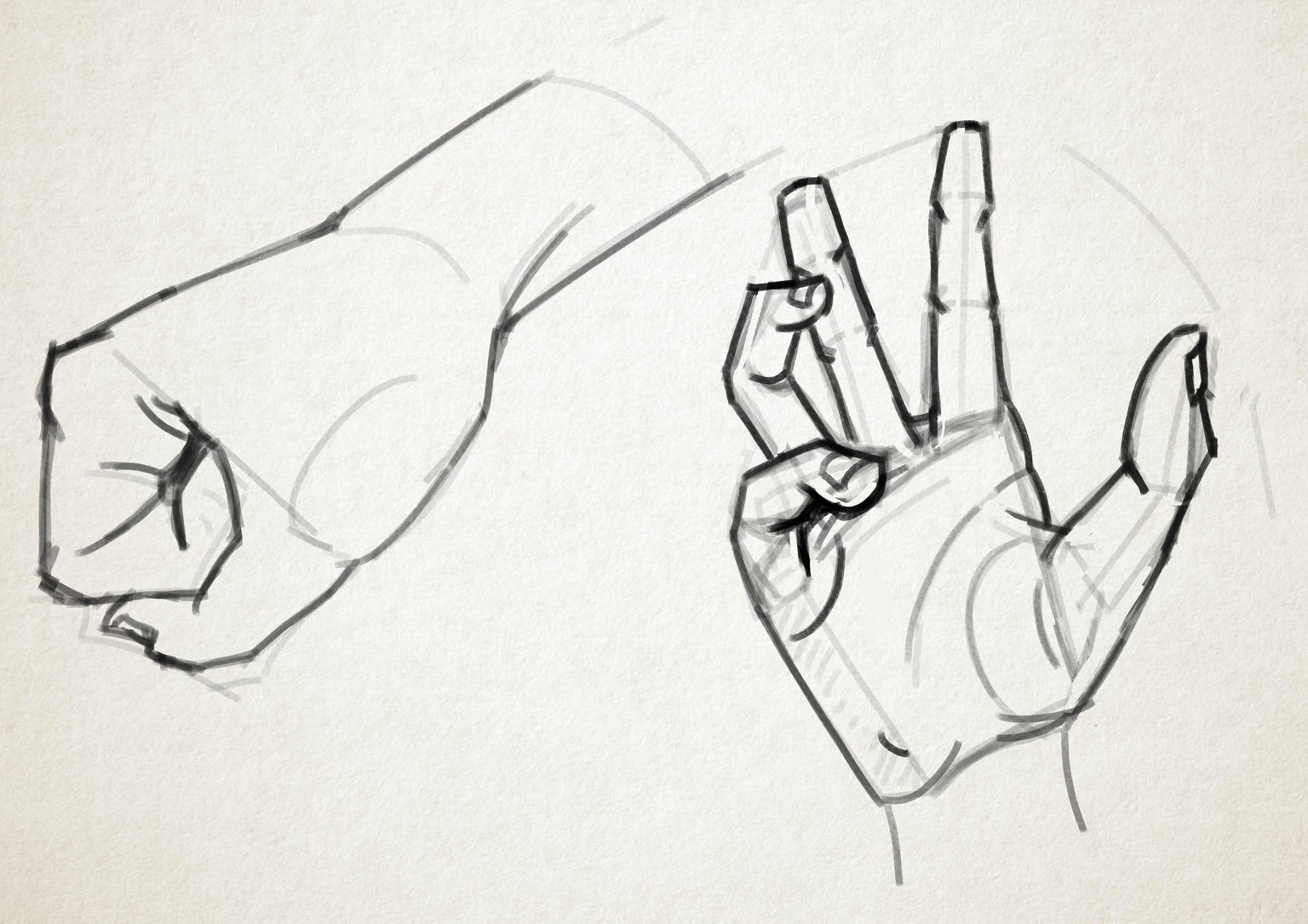 Hands drawing - image 2 - student project