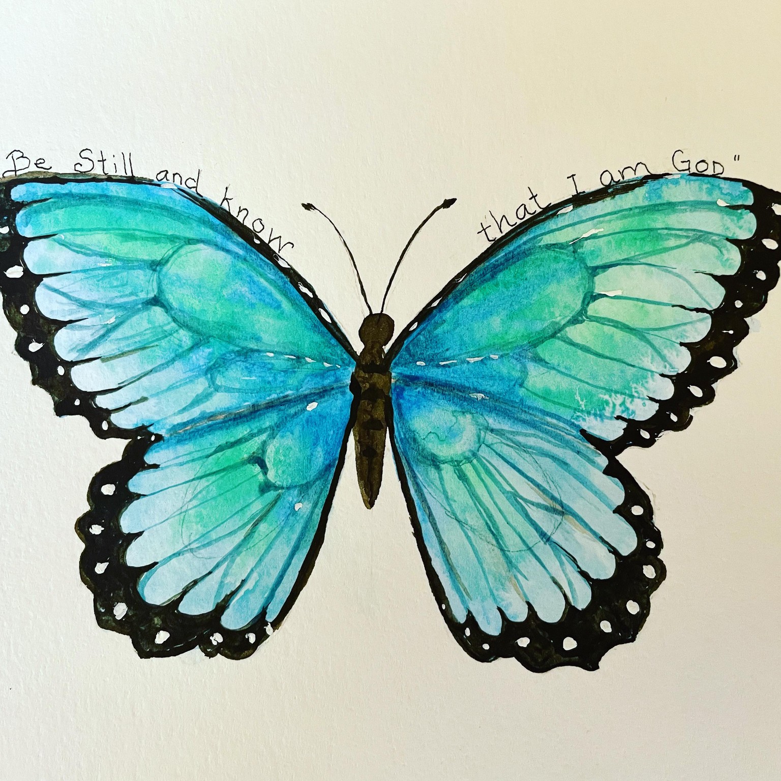 Butterfly and Bible verse - image 1 - student project
