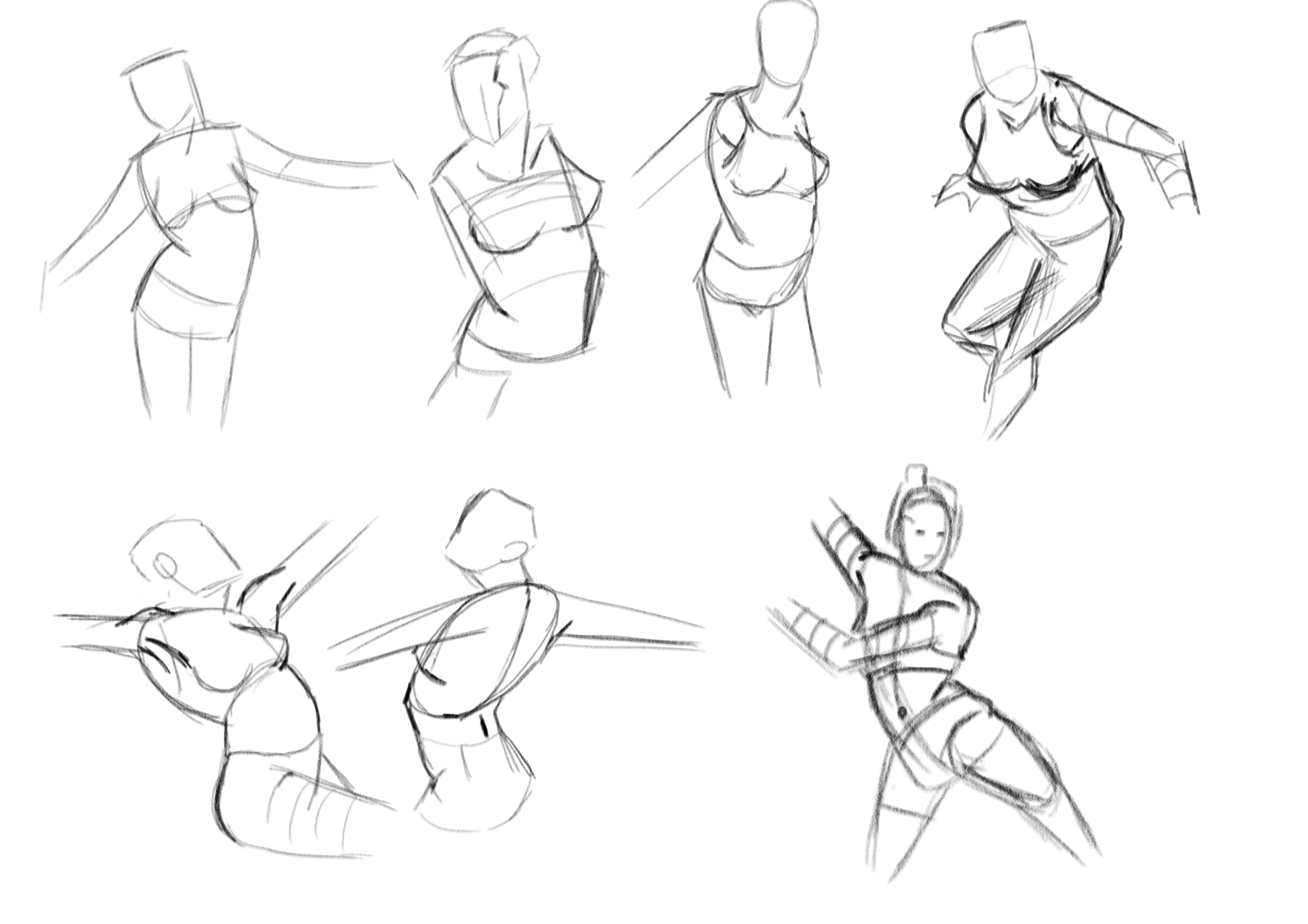 My practice of Dynamic Poses, Bending and Twisting - Timed Session Exercise - image 1 - student project