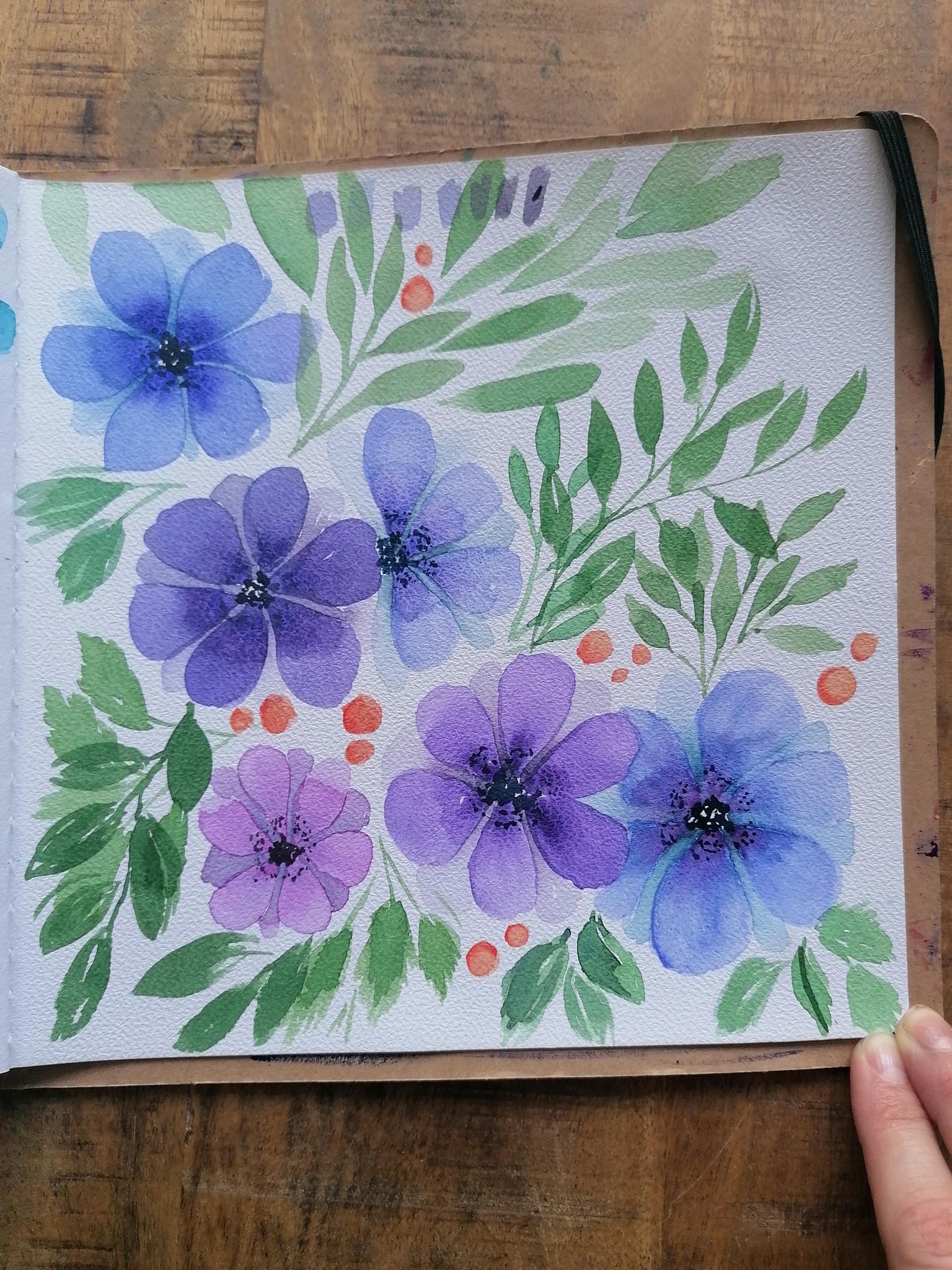 Watercolor florals - image 3 - student project