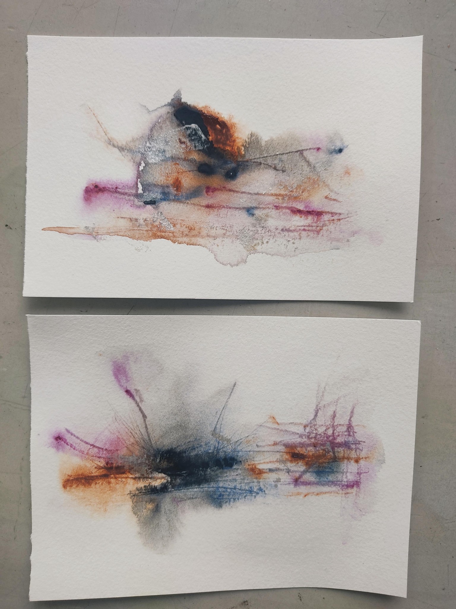 Palette knife watercolor landscapes - image 6 - student project