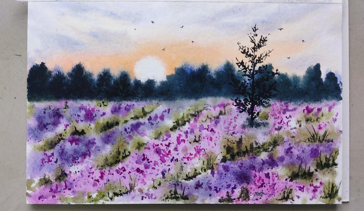 Atmospheric Landscapes: 7-Day Painting Challenge | Paint Mist, Meadow, Lakes, Re - image 4 - student project