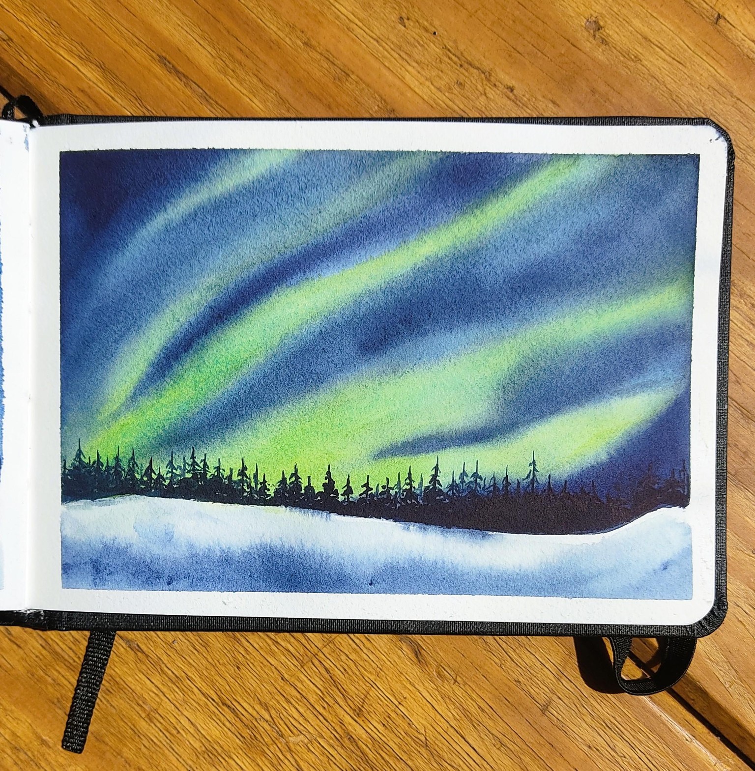 10 Days of Therapeutic Winter Watercolor Landscapes – Build a Daily Art Habit - image 6 - student project