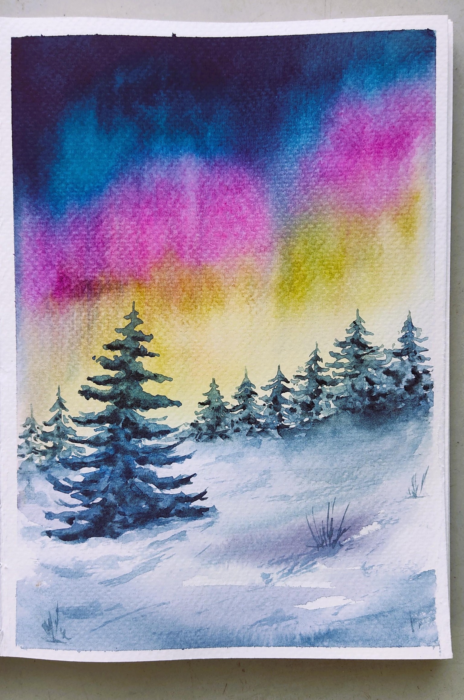 7-Day Watercolor Landscape Challenge: Master Seasons and Techniques - image 3 - student project