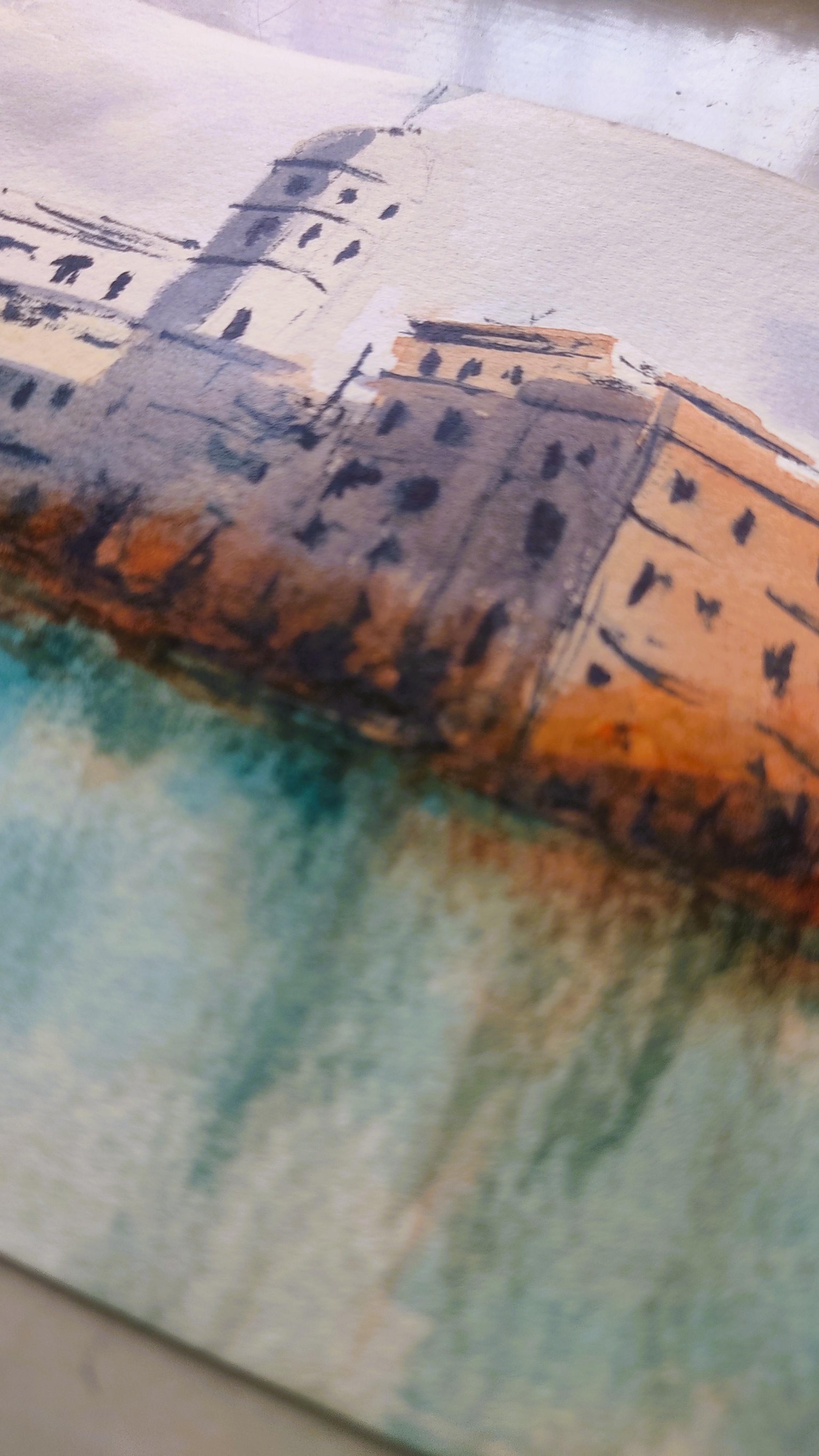 Cinque Terre Watercolour - Loosening up by Letting the Medium do the Work - image 3 - student project