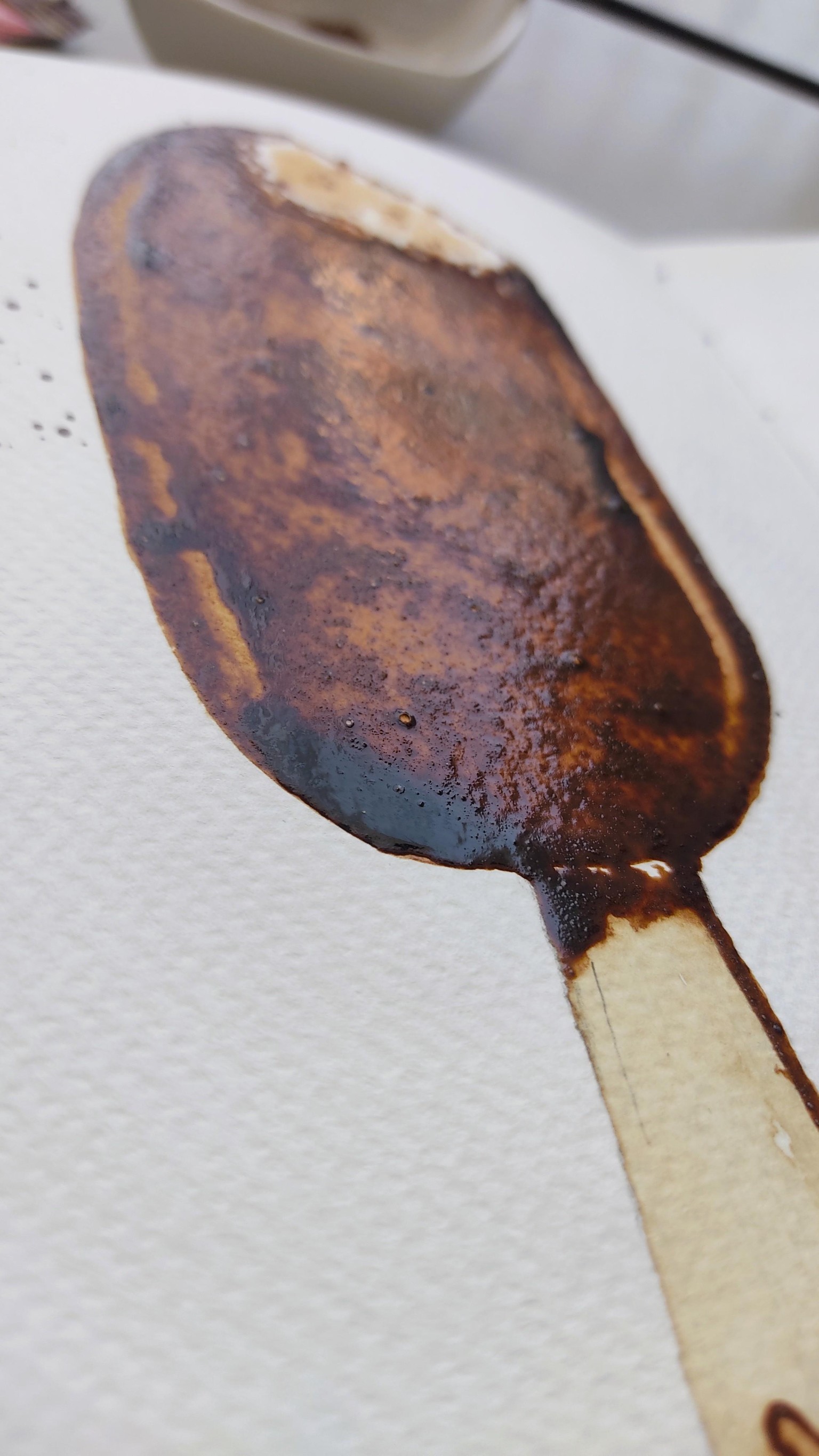 Chocolate Ice Lolly With Coffee, Coffee Art With Watercolor Techniques - image 2 - student project