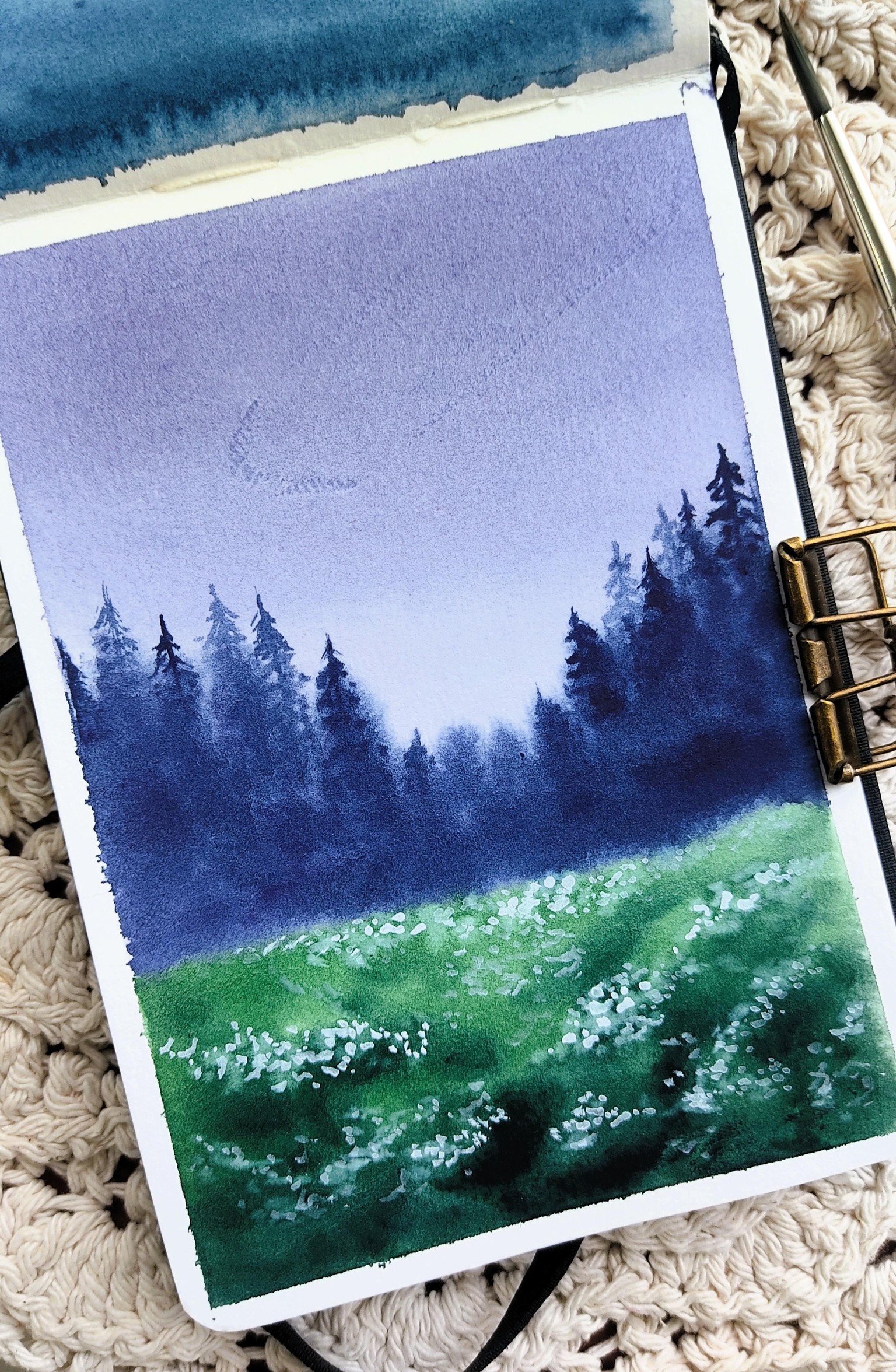 7-Day Watercolor Challenge: Paint Atmospheric Landscapes in 15 Minutes - image 2 - student project