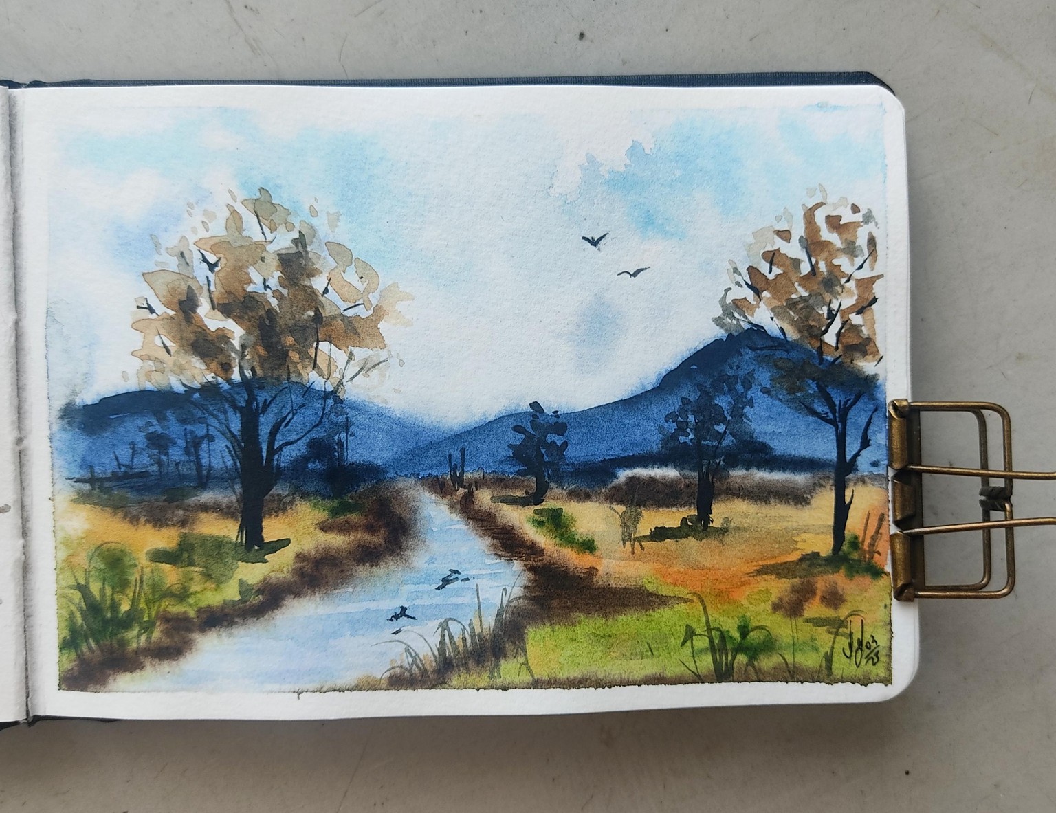 Loose-Style Watercolor Landscapes - image 2 - student project