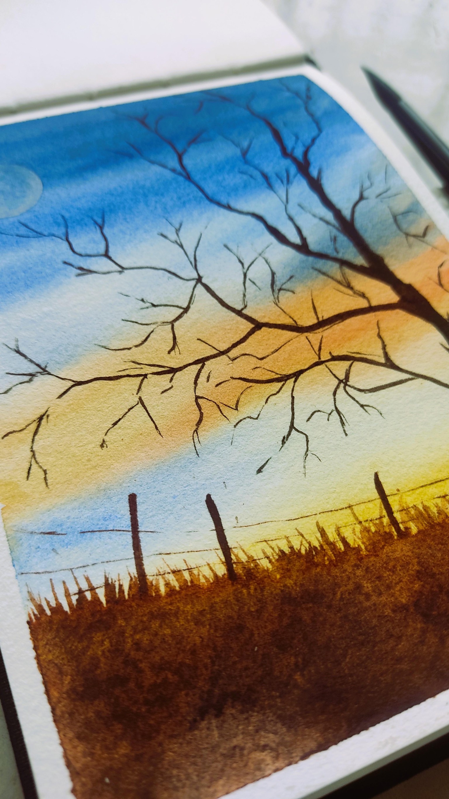 Watercolor Moonscape - image 3 - student project