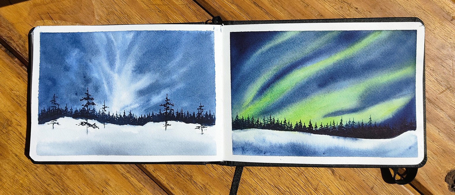 10 Days of Therapeutic Winter Watercolor Landscapes – Build a Daily Art Habit - image 5 - student project