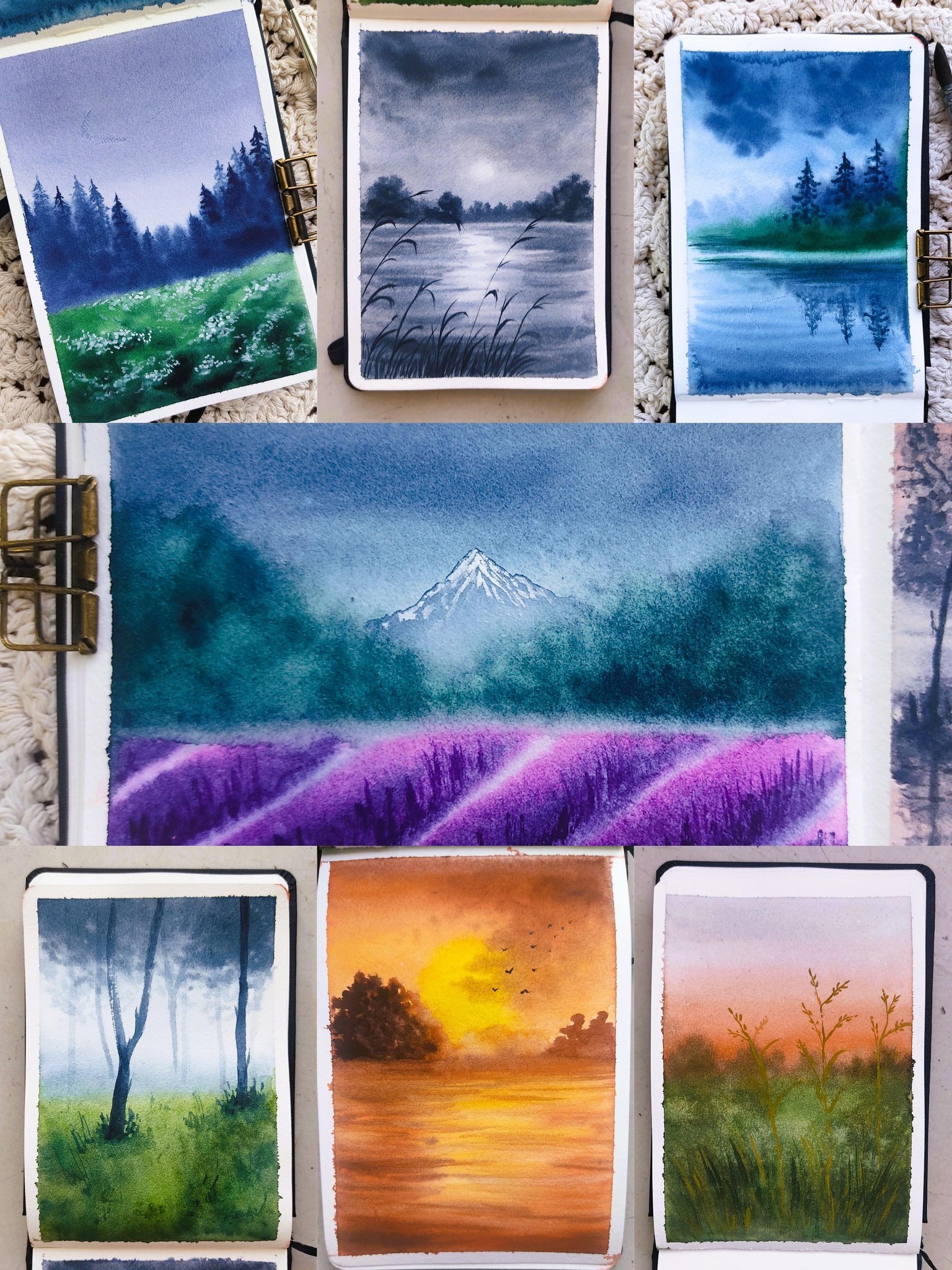 7-Day Watercolor Challenge: Paint Atmospheric Landscapes in 15 Minutes - image 1 - student project