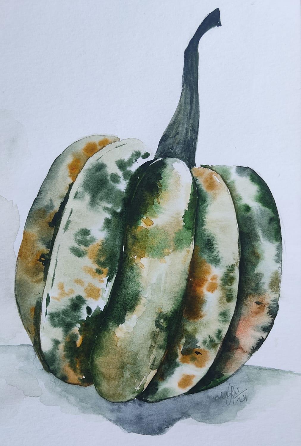 Watercolor Pumpkin - image 1 - student project