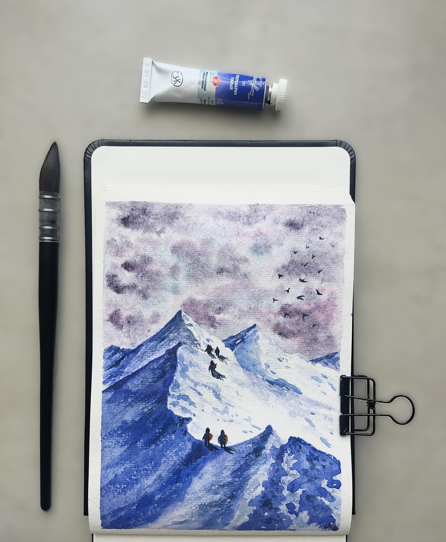 Snowy Mountains: Challenge in Watercolors - image 4 - student project