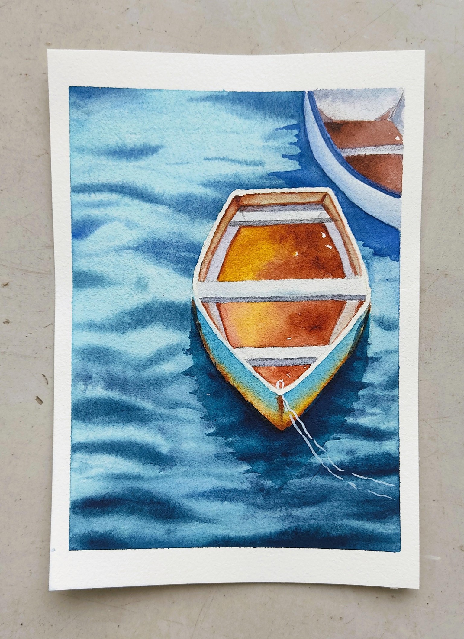 Master Class - Draw & Paint - Boats & reflection. - image 3 - student project