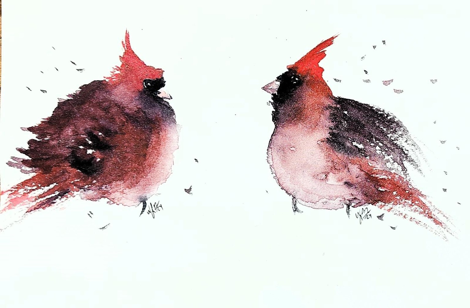 Simple Watercolor Cardinal - image 3 - student project