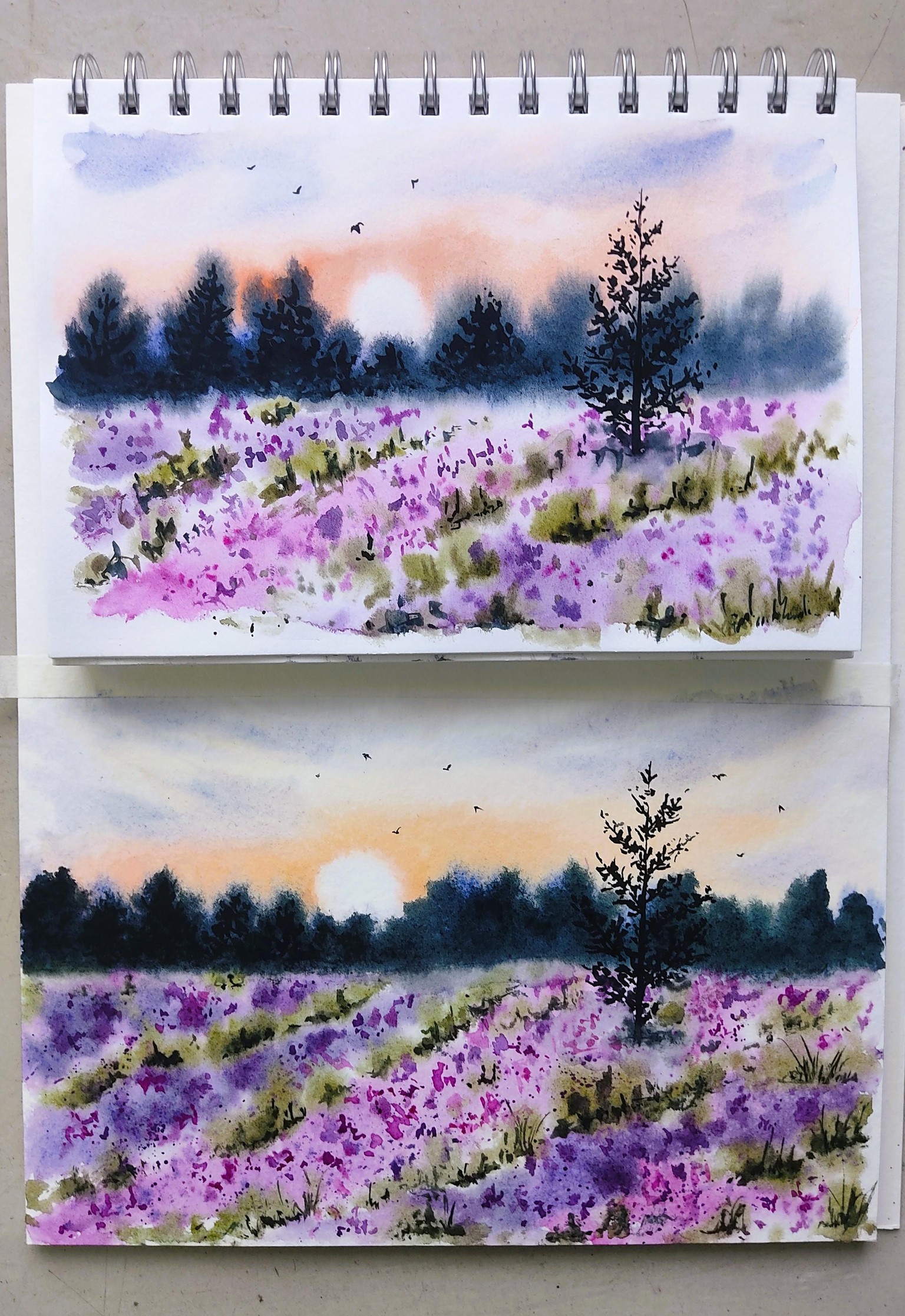 Atmospheric Landscapes: 7-Day Painting Challenge | Paint Mist, Meadow, Lakes, Re - image 6 - student project