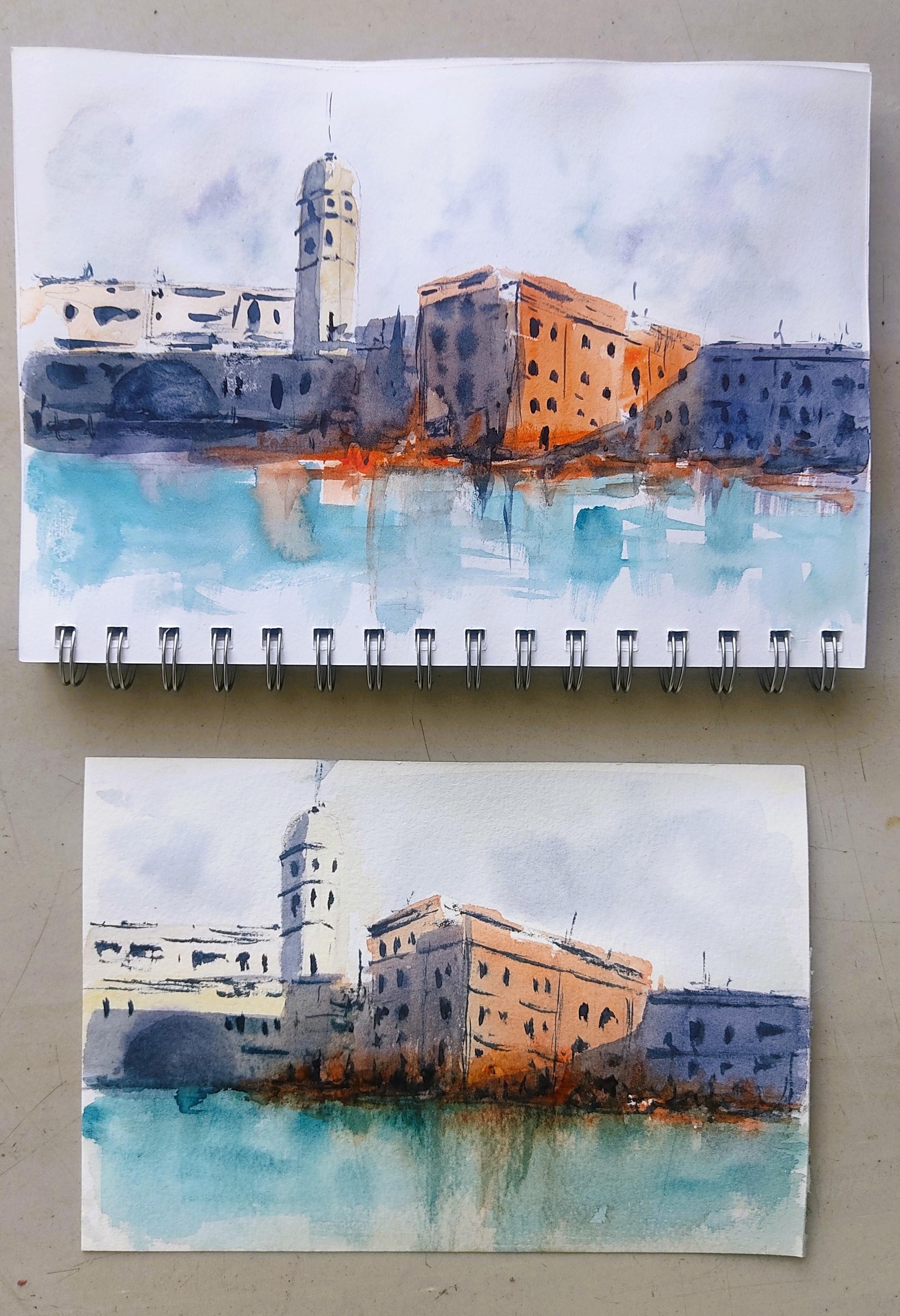 Cinque Terre Watercolour - Loosening up by Letting the Medium do the Work - image 1 - student project