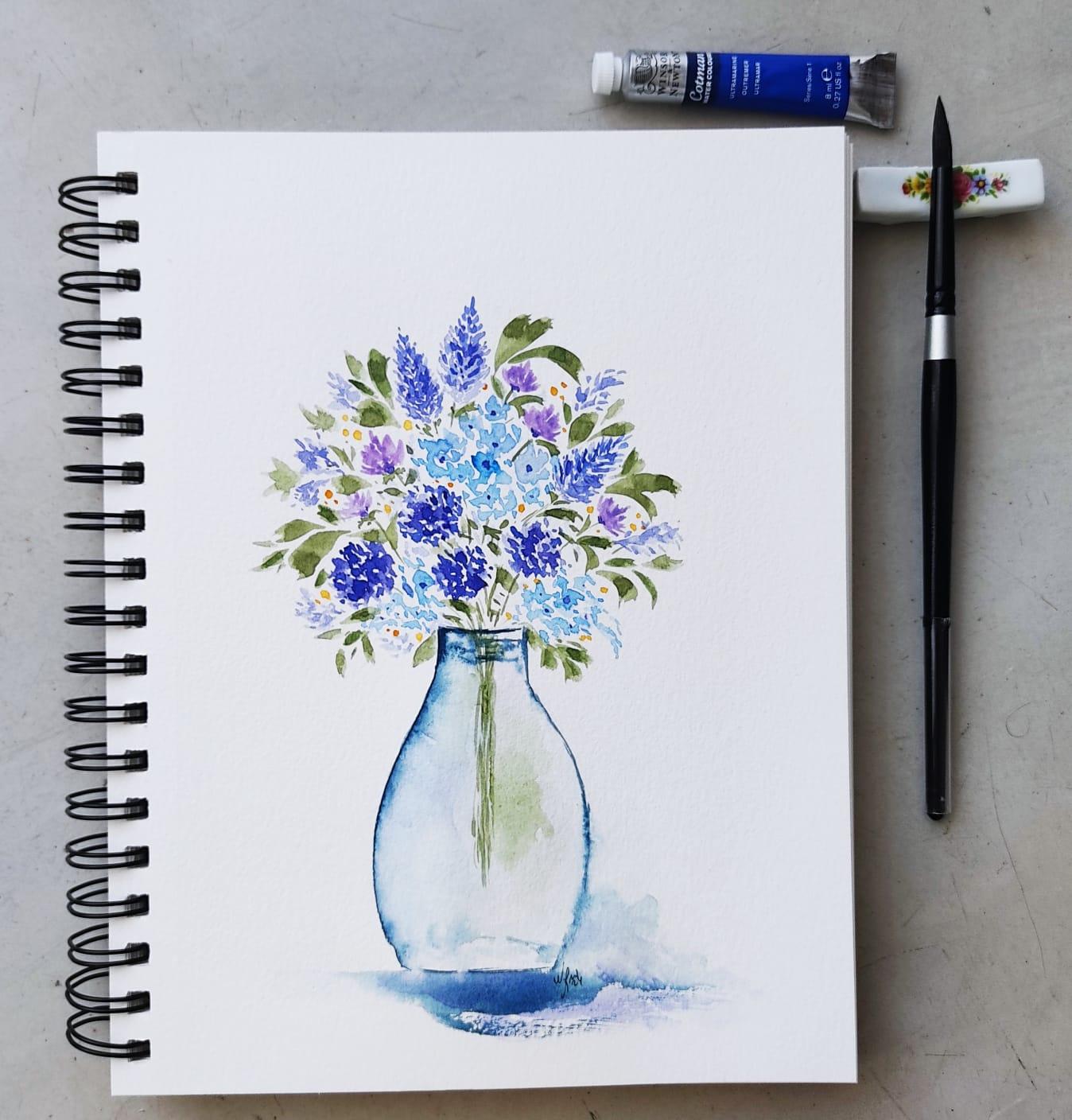 Watercolour floral masterclass - image 1 - student project