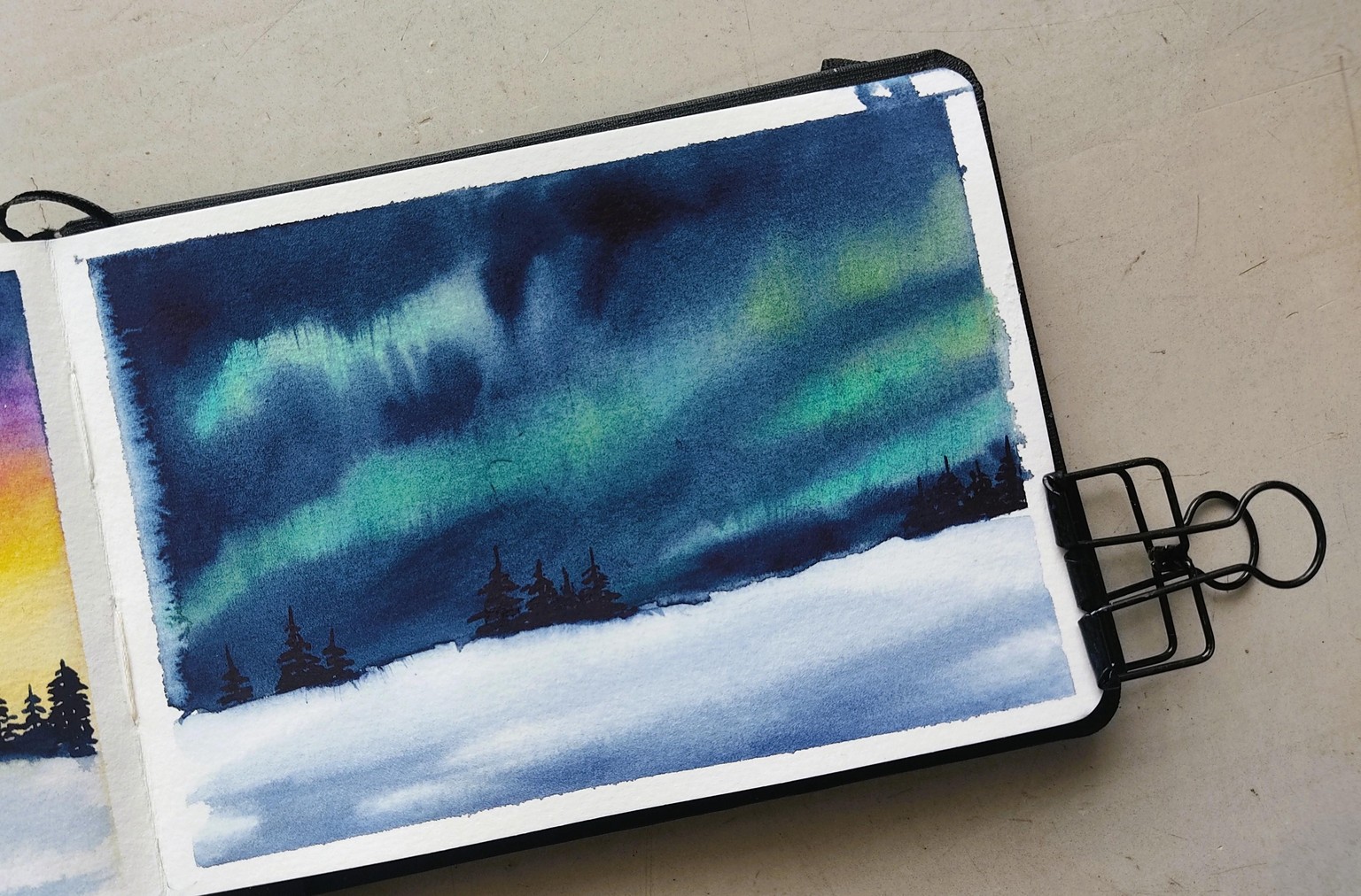 10 Days of Therapeutic Winter Watercolor Landscapes – Build a Daily Art Habit - image 2 - student project