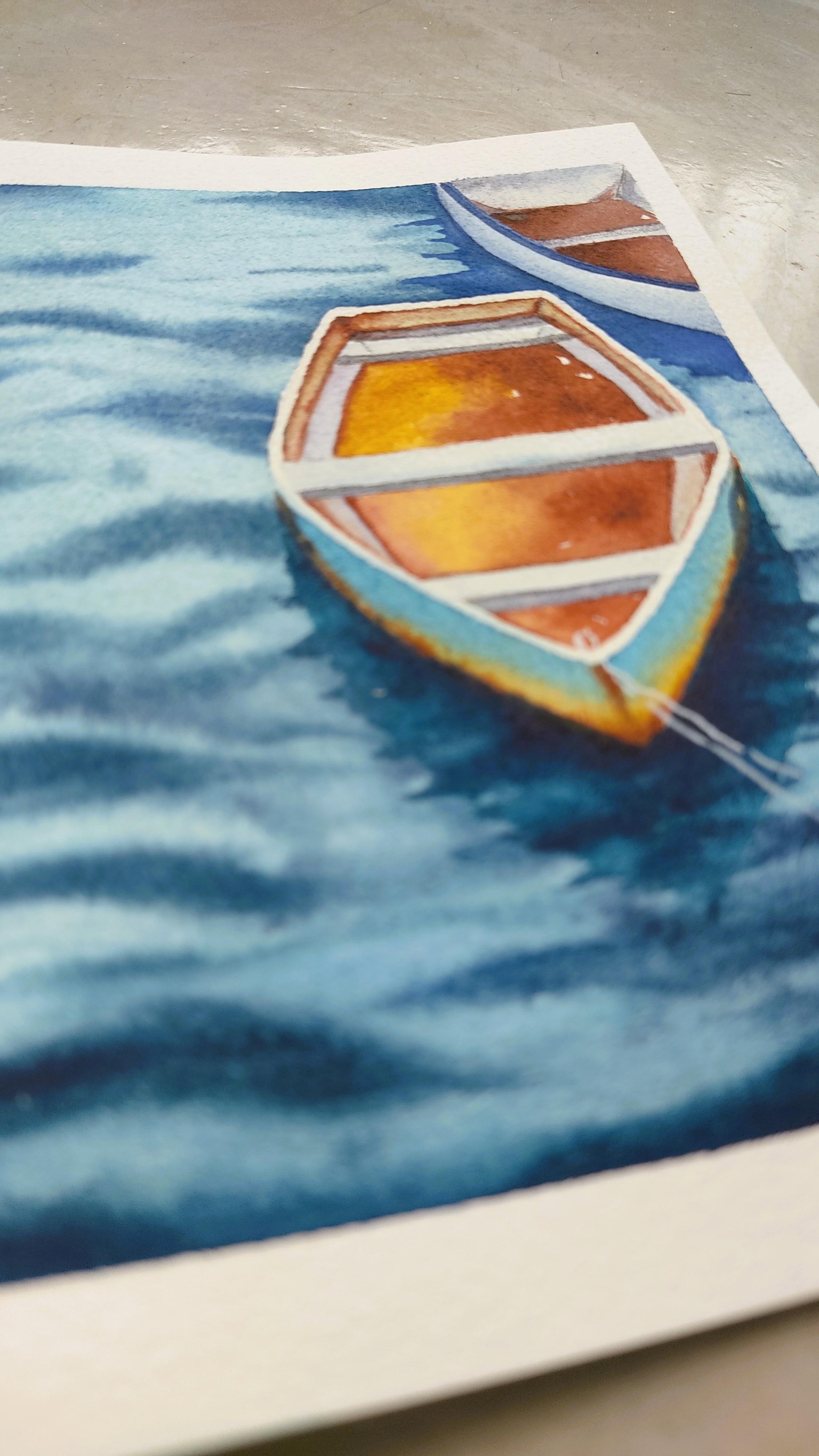 Master Class - Draw & Paint - Boats & reflection. - image 5 - student project