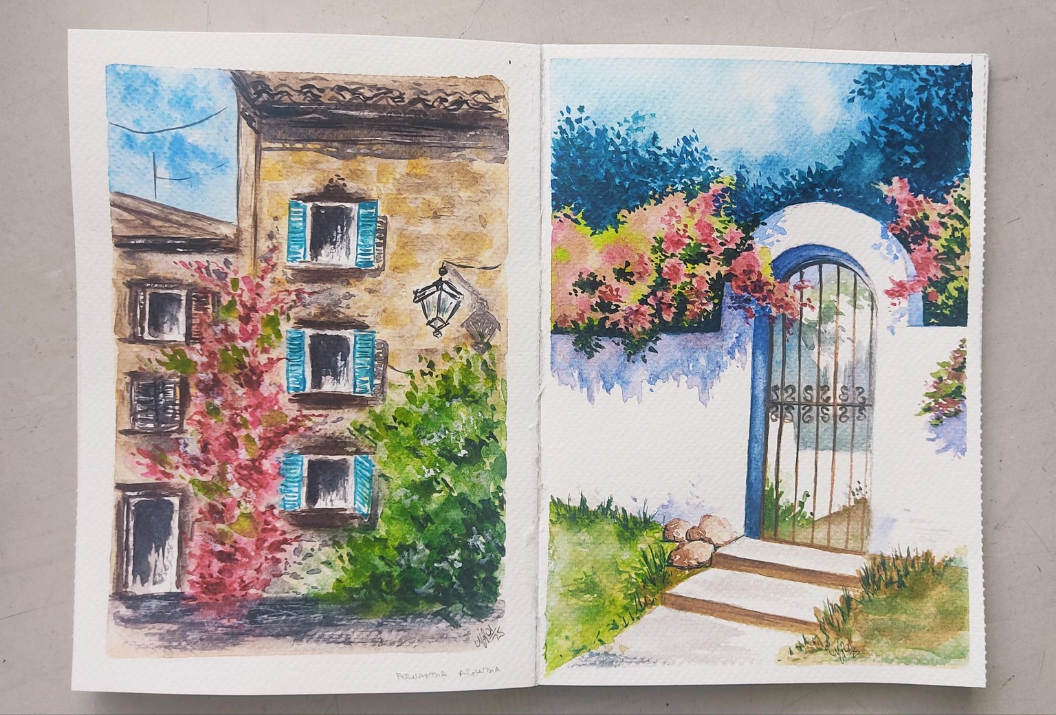 Watercolor colorful garden - image 4 - student project
