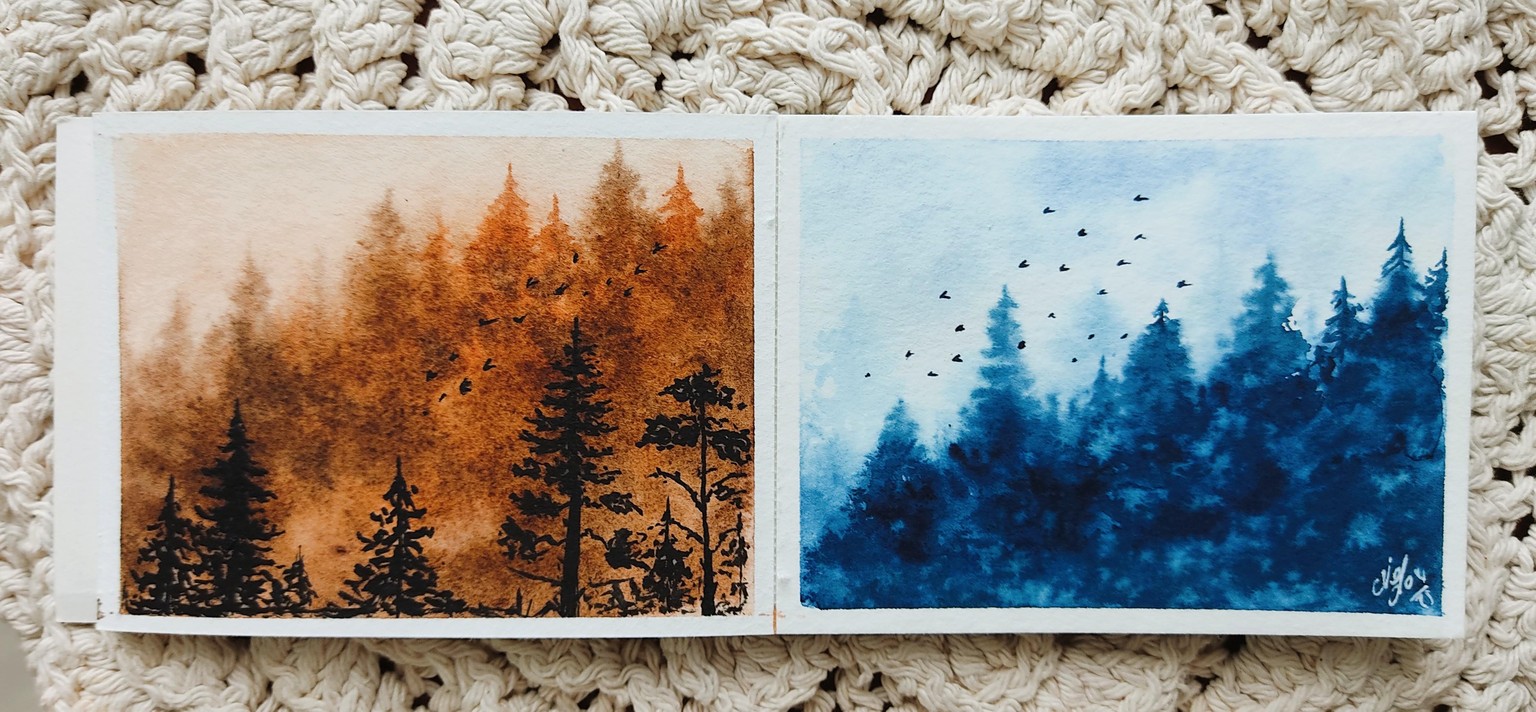 7 Days of Misty Watercolor Landscapes: A Calm & Creative Painting Journey - image 5 - student project