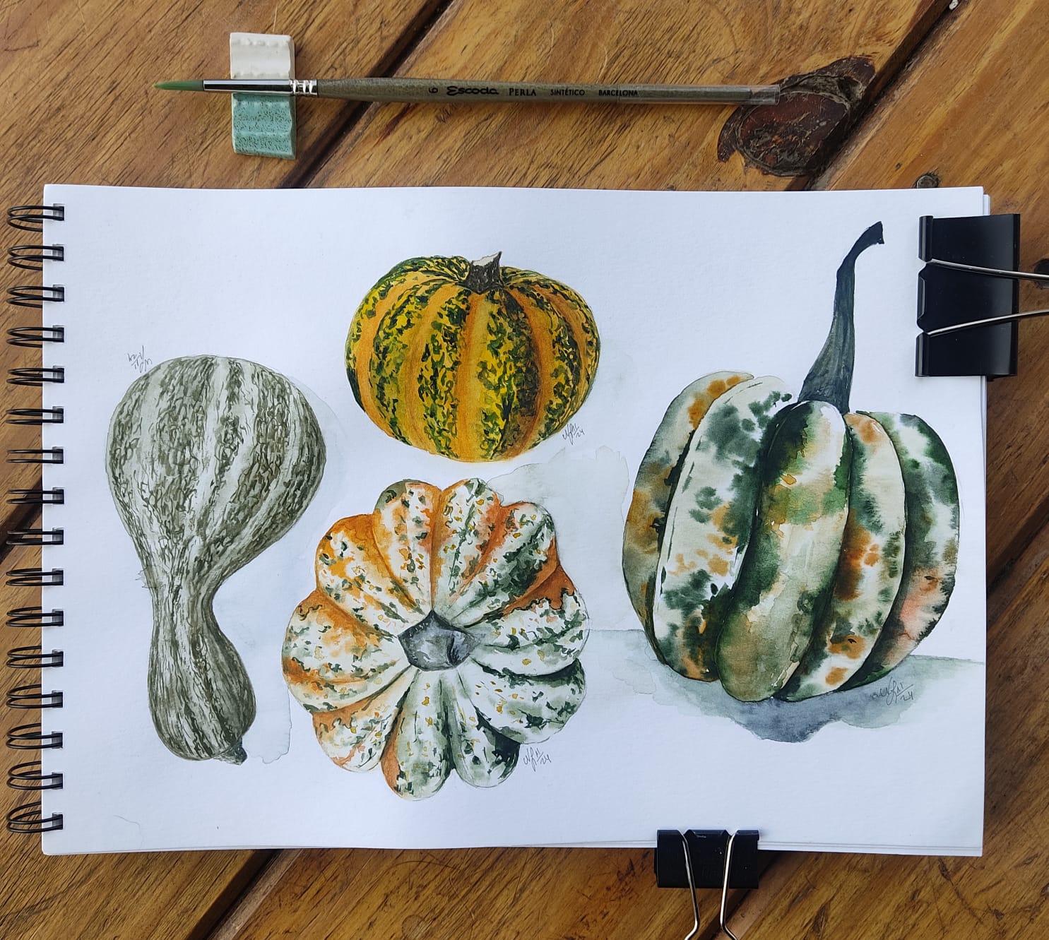 Watercolor Pumpkin - image 3 - student project