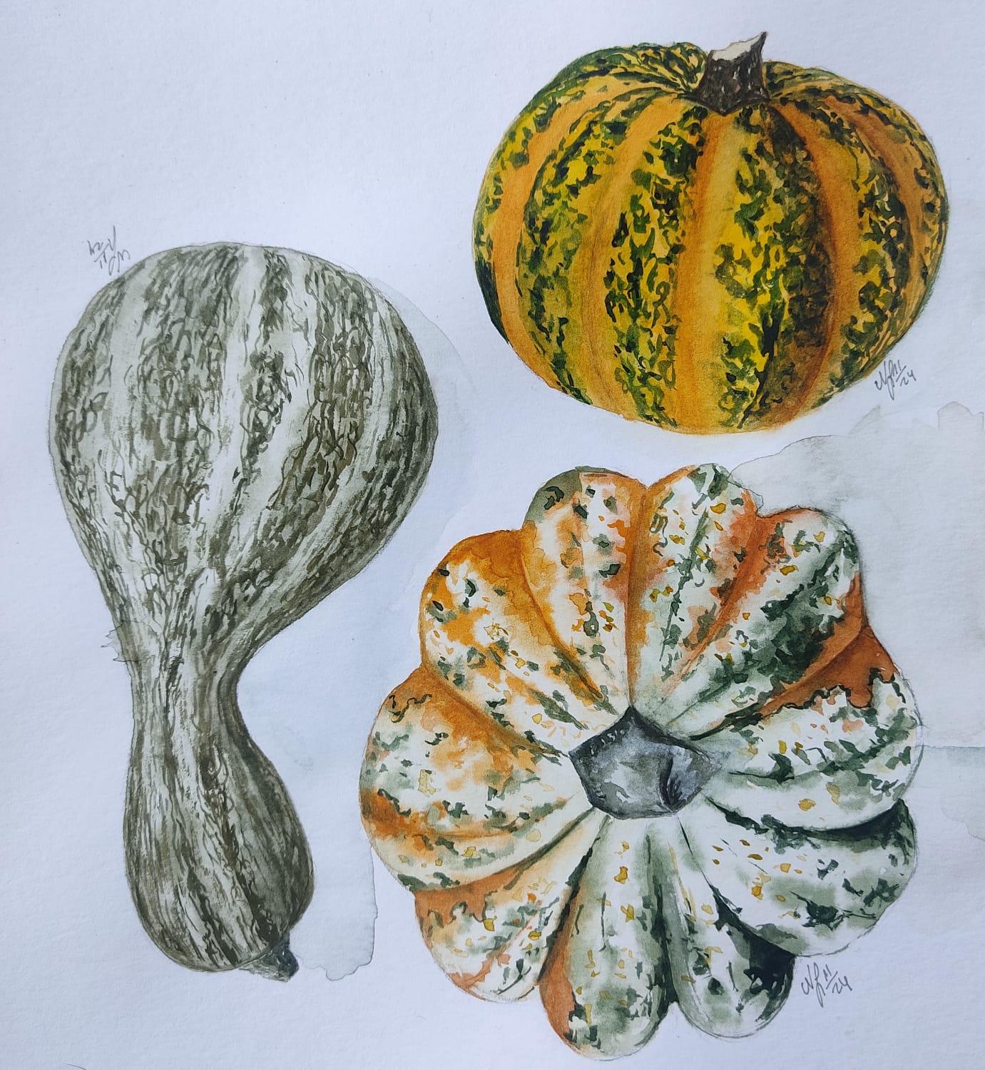 Watercolor Pumpkin - image 2 - student project