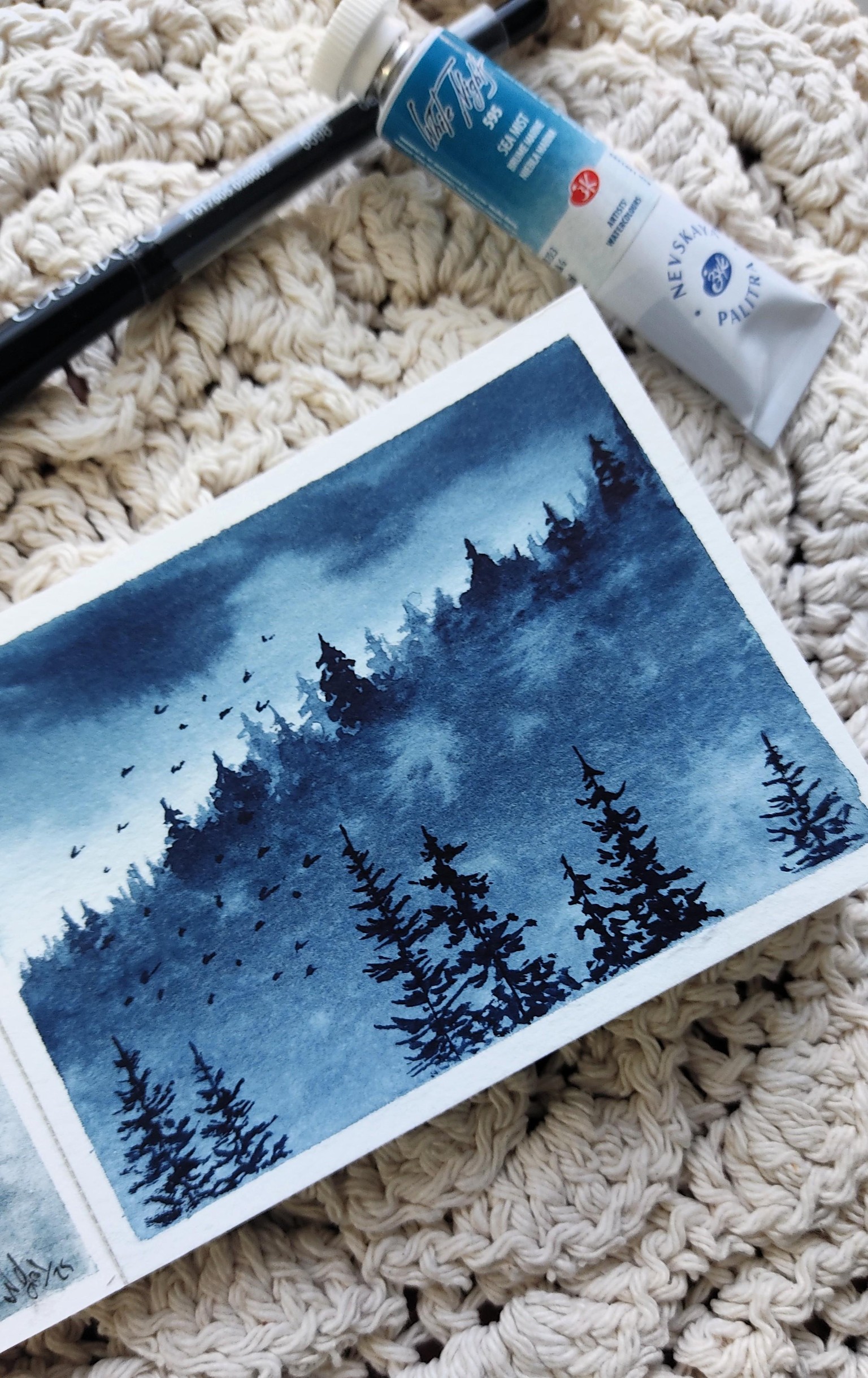 7 Days of Misty Watercolor Landscapes: A Calm & Creative Painting Journey - image 2 - student project
