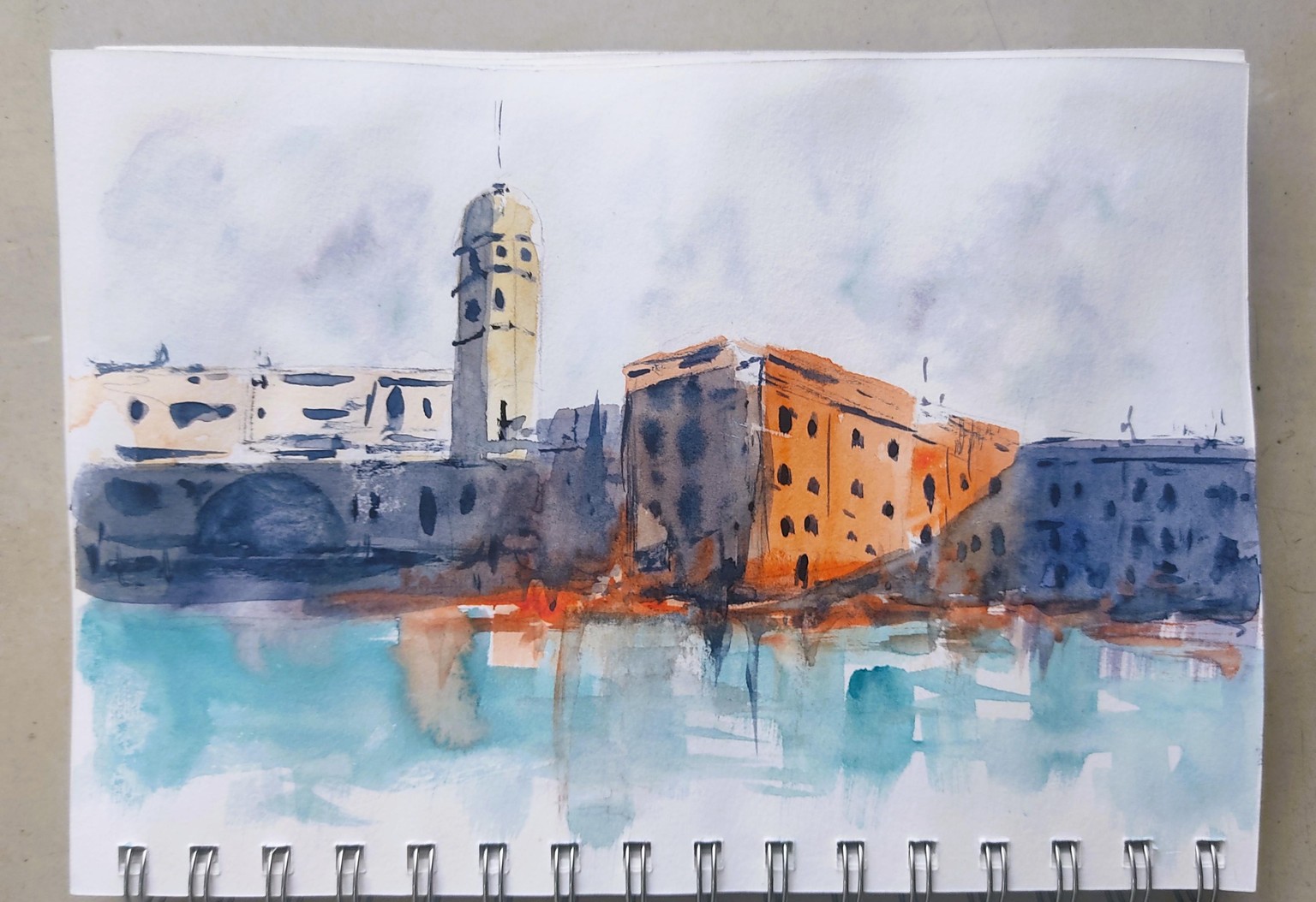 Cinque Terre Watercolour - Loosening up by Letting the Medium do the Work - image 2 - student project