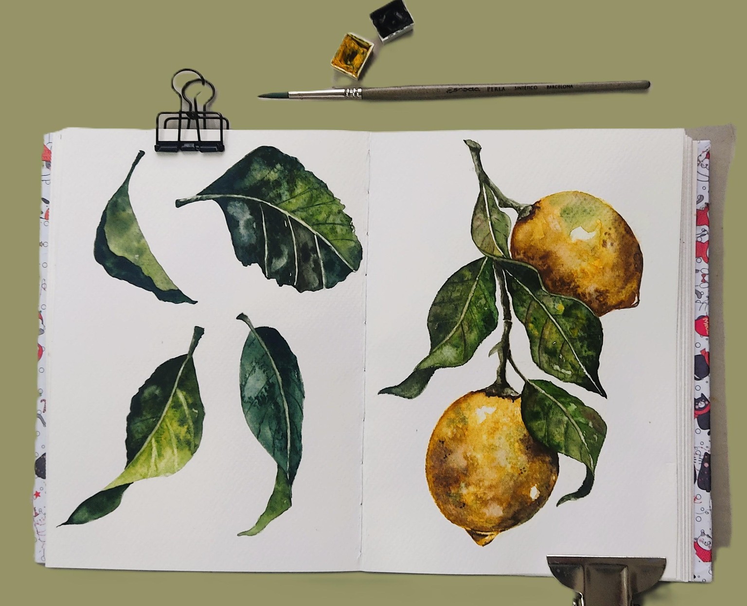 Juicy Botanical Watercolor Lemons - image 3 - student project