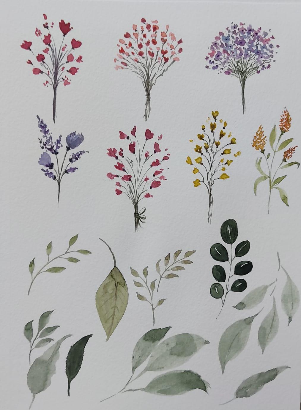 Watercolour floral masterclass - image 2 - student project