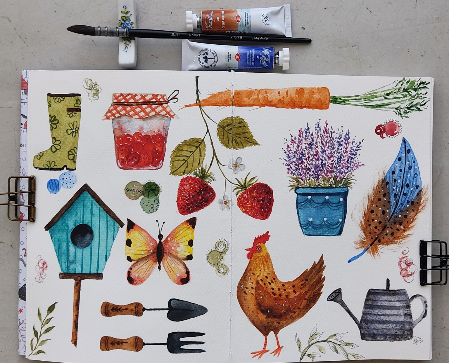 Daily Watercolor Sketchbook (Spring Edition) - image 1 - student project