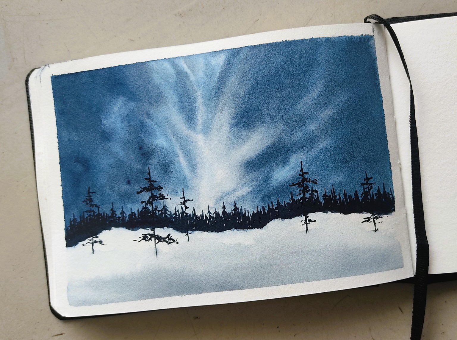 10 Days of Therapeutic Winter Watercolor Landscapes – Build a Daily Art Habit - image 4 - student project