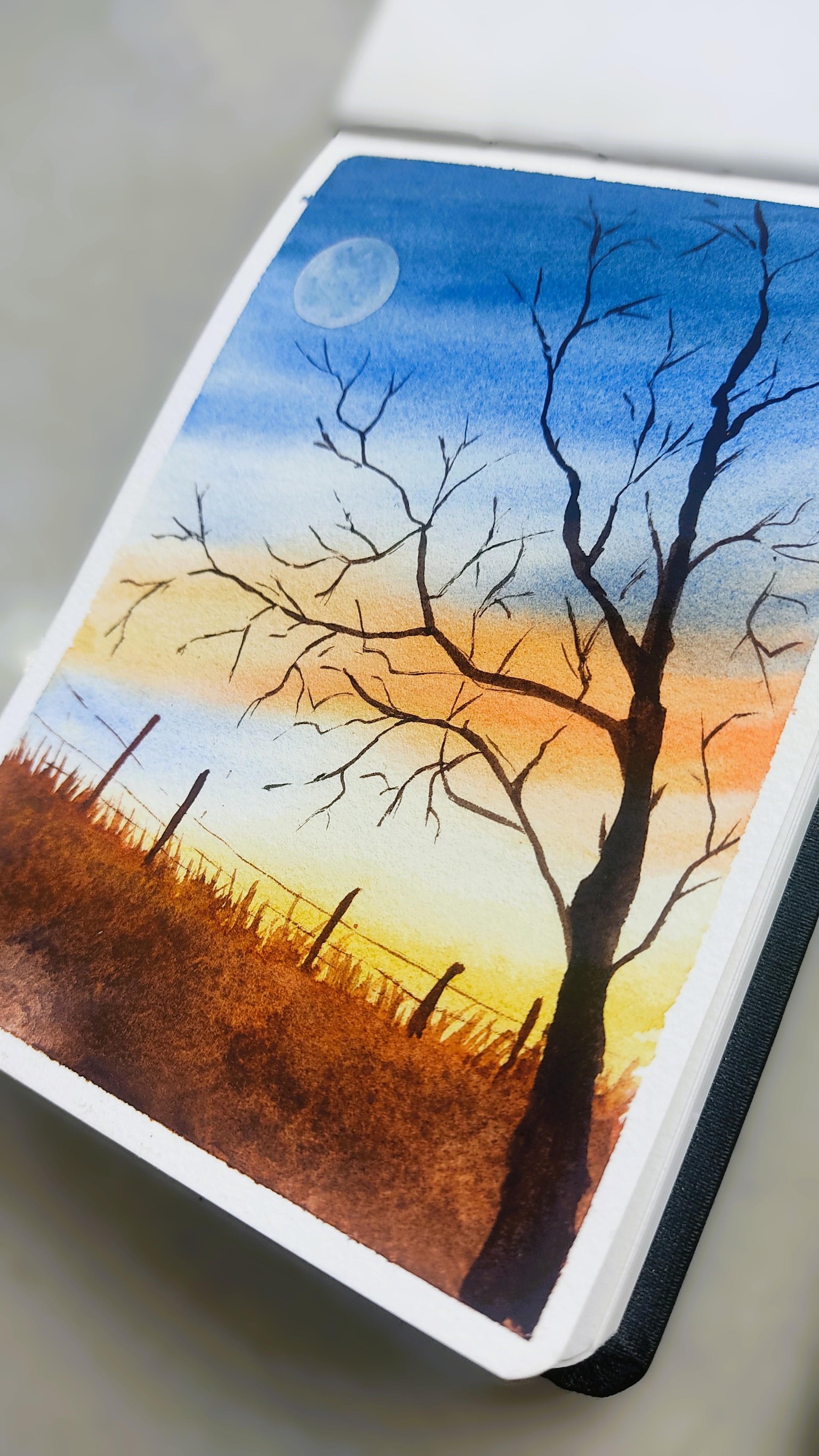Watercolor Moonscape - image 2 - student project