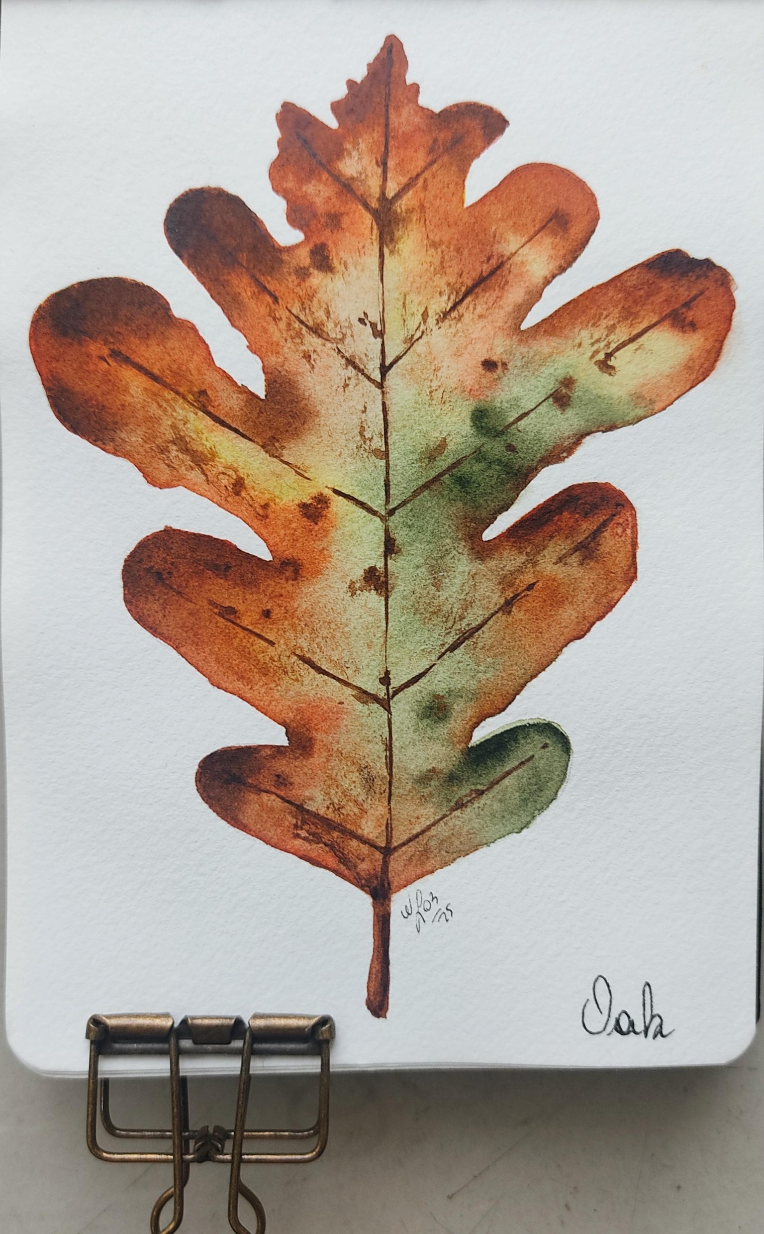 Watercolor Autumn Leaves & Mushrooms - image 4 - student project