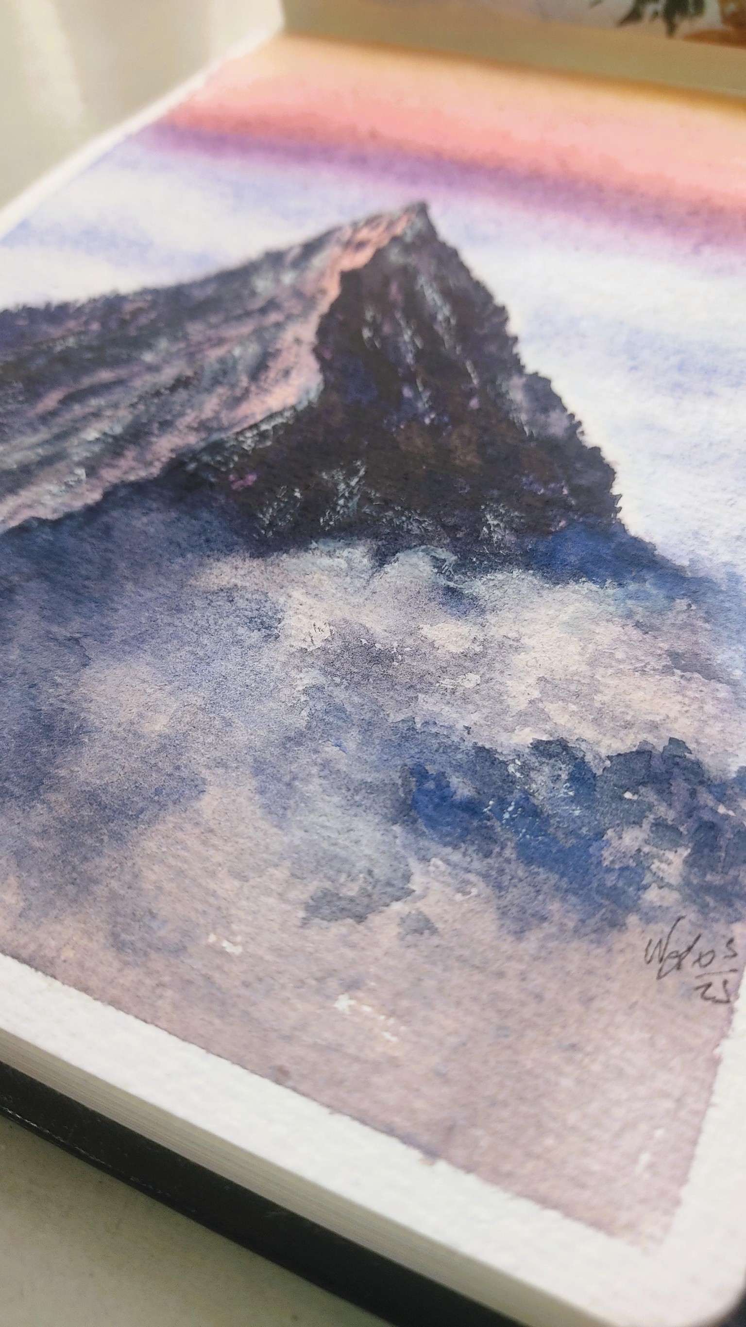 Watercolor mountain - image 2 - student project