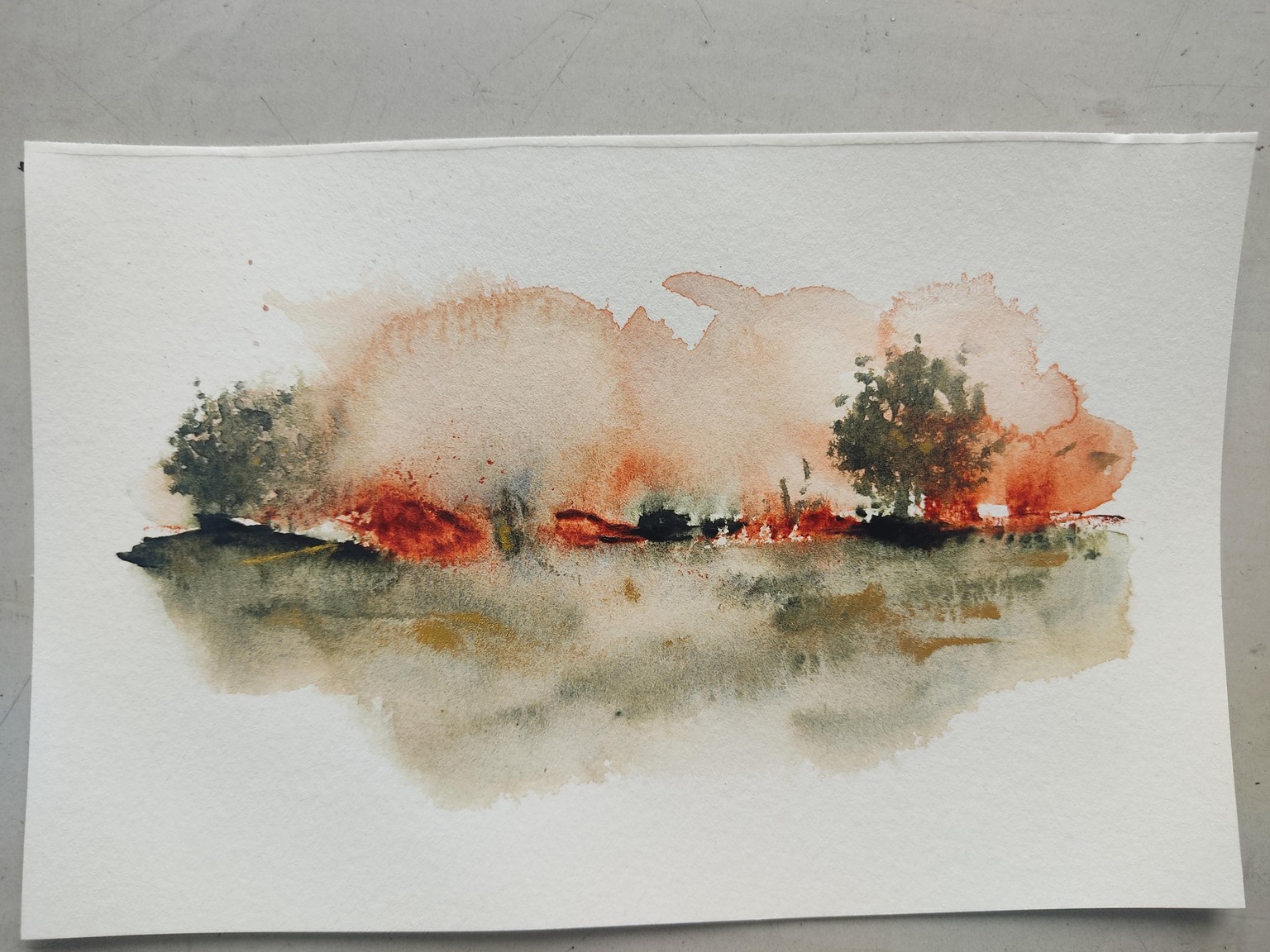 Palette knife watercolor landscapes - image 4 - student project
